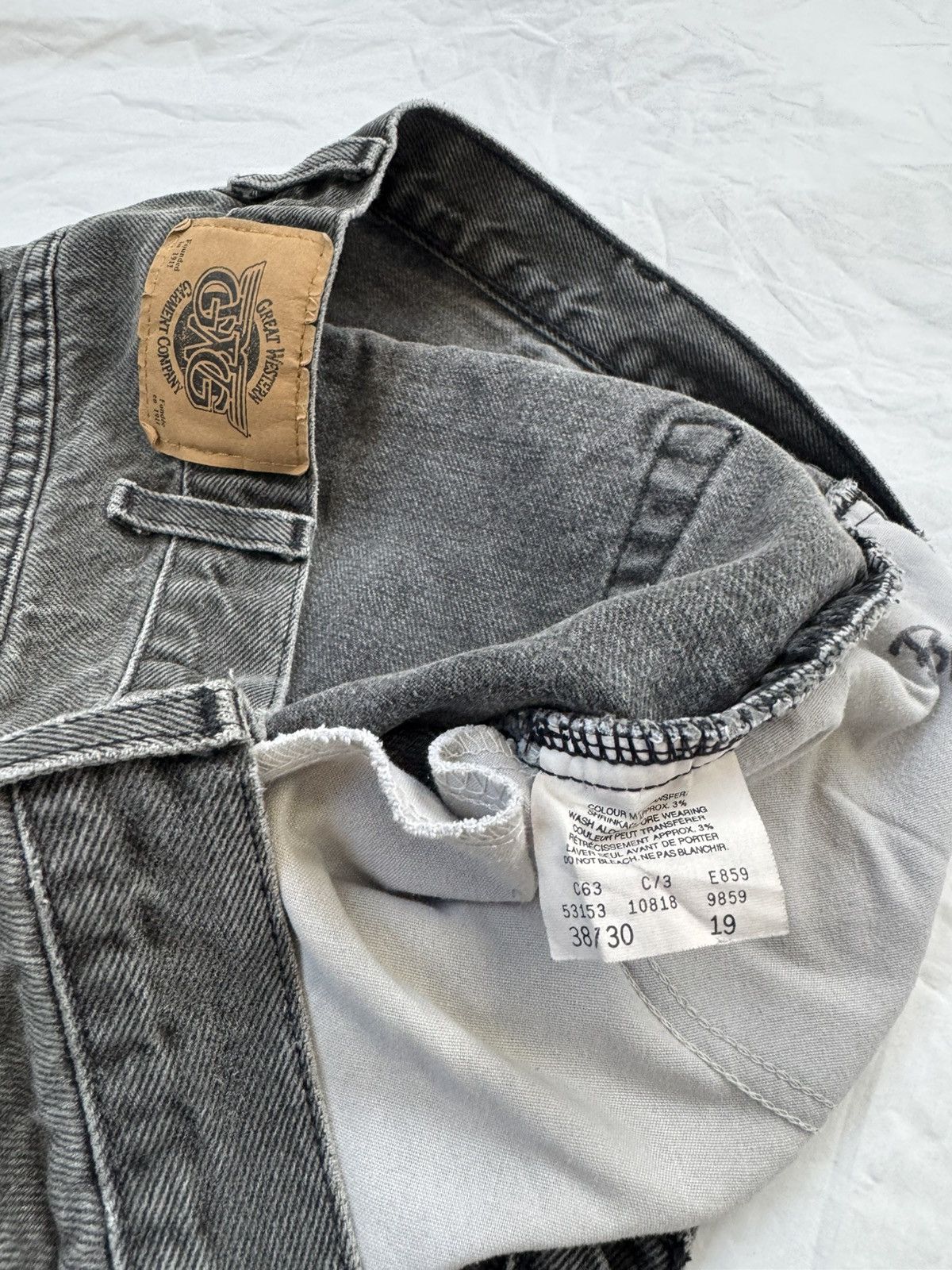 Levi's Vintage 90s Faded Black GWG Denim Jeans Opium Size US 38 / EU 54 - 3 Thumbnail