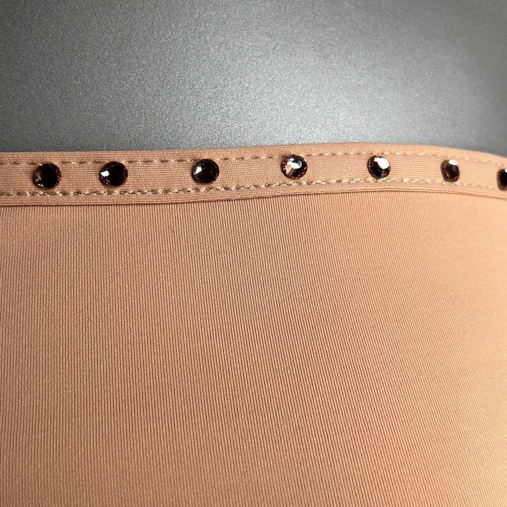 SKIMS Skims Rhinestones Bandeau High waisted Nude Bikini S Size ONE SIZE - 3 Thumbnail