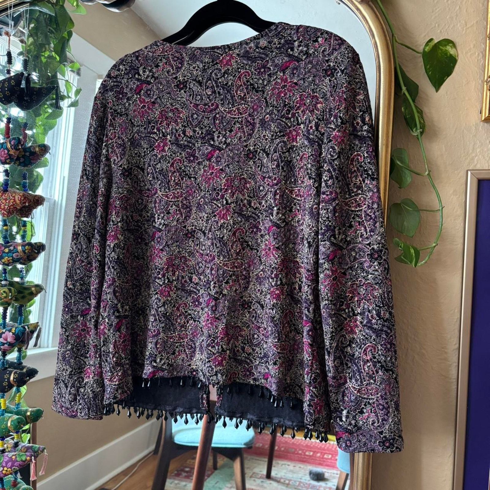 Vintage Vintage 1990s JBS Ltd. Open Beaded Open Jacket OS Eclectic Size ONE SIZE - 7 Thumbnail