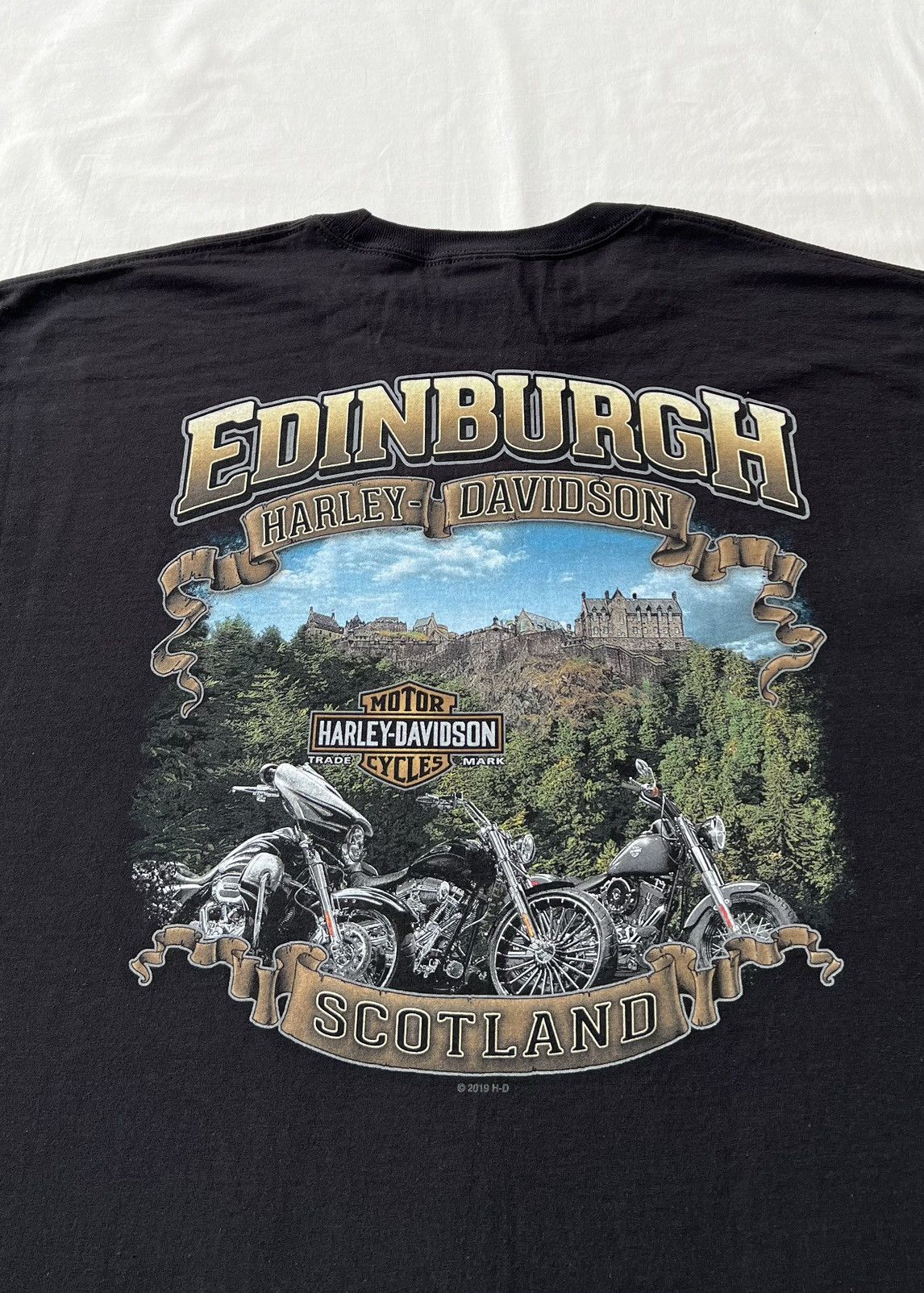 Harley Davidson Vintage 2019 Harley Davidson Edinburgh Scotland Long Sleeve Size US XL / EU 56 / 4 - 10 Thumbnail