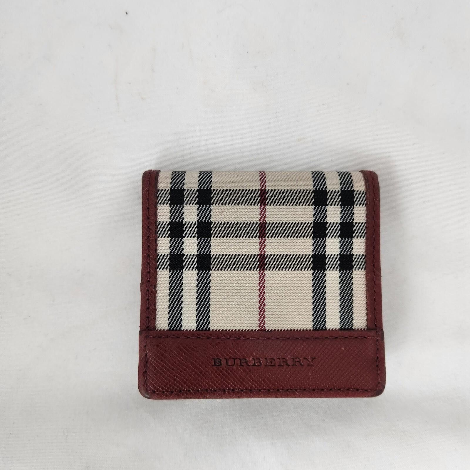 Burberry Burberry Coin Wallet Coin Purse Nova Check Canvas Leather Size ONE SIZE - 2 Thumbnail