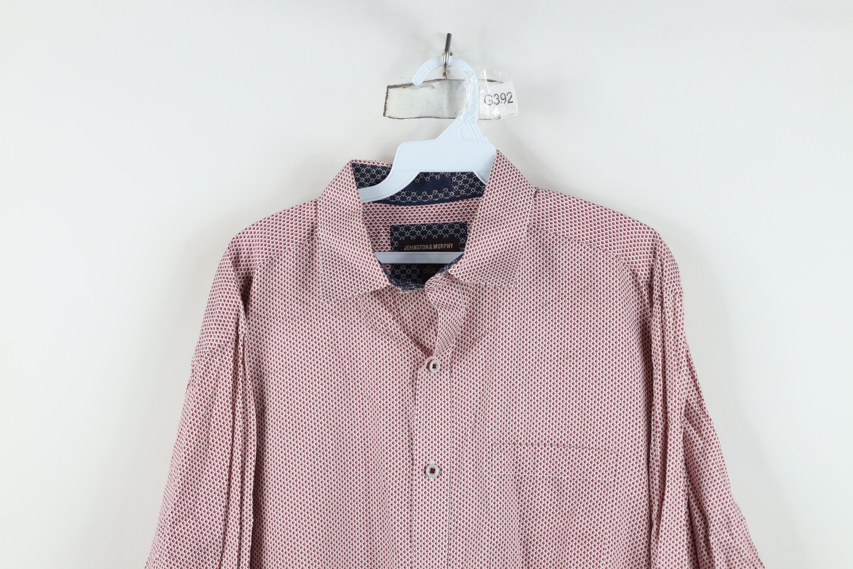 Johnston & Murphy Johnston & Murphy Cuff Diamond Collared Button Shirt Cotton Size US XL / EU 56 / 4 - 2 Thumbnail