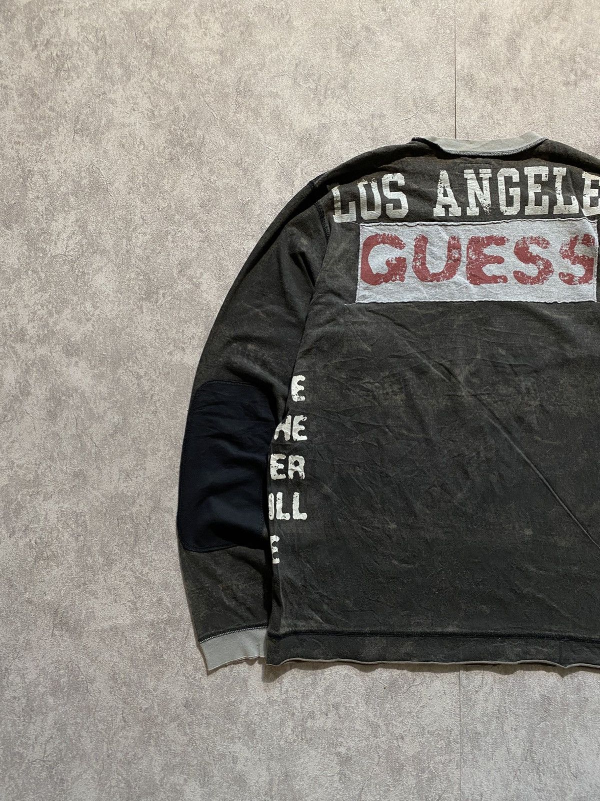 Guess Archive Vintage Guess “Power of Love” Distressed Long Sleeve Size US L / EU 52-54 / 3 - 4 Thumbnail