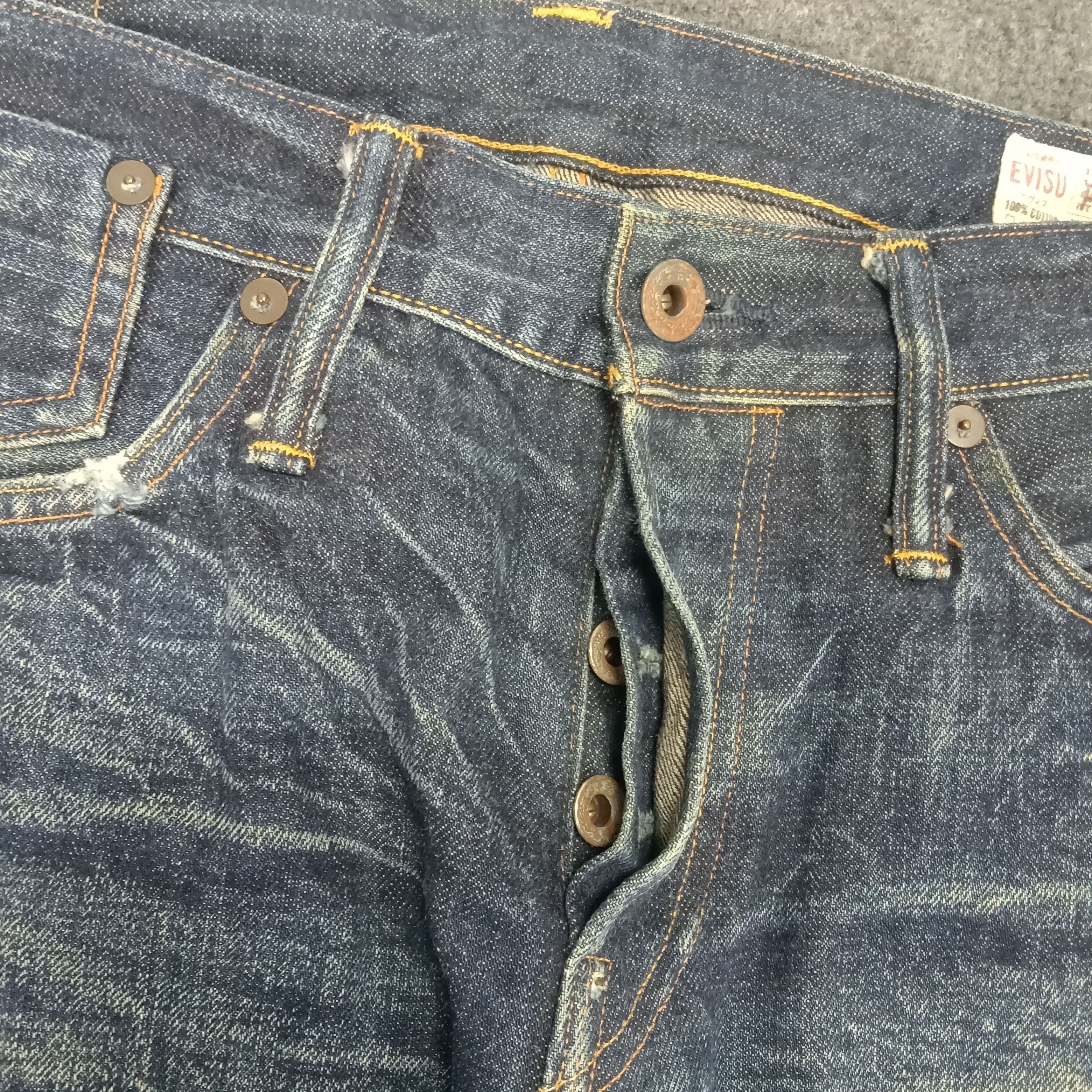 Evisu Evisu No 5 Selvedge Custom Art Daicock Denim Jeans Size US 31 - 7 Thumbnail