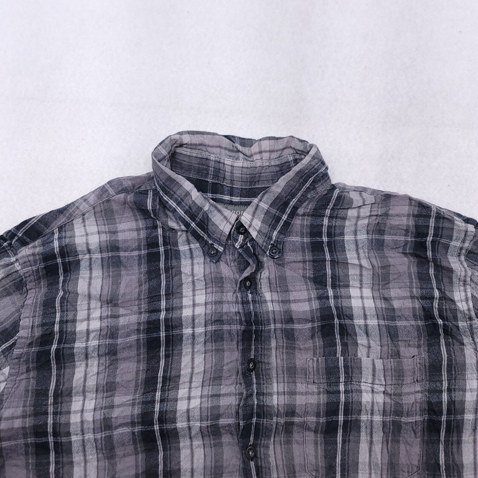 Merona Merona Madras Flannel Shirt Mens Size Extra Large XL Gray Size US XL / EU 56 / 4 - 1 Thumbnail
