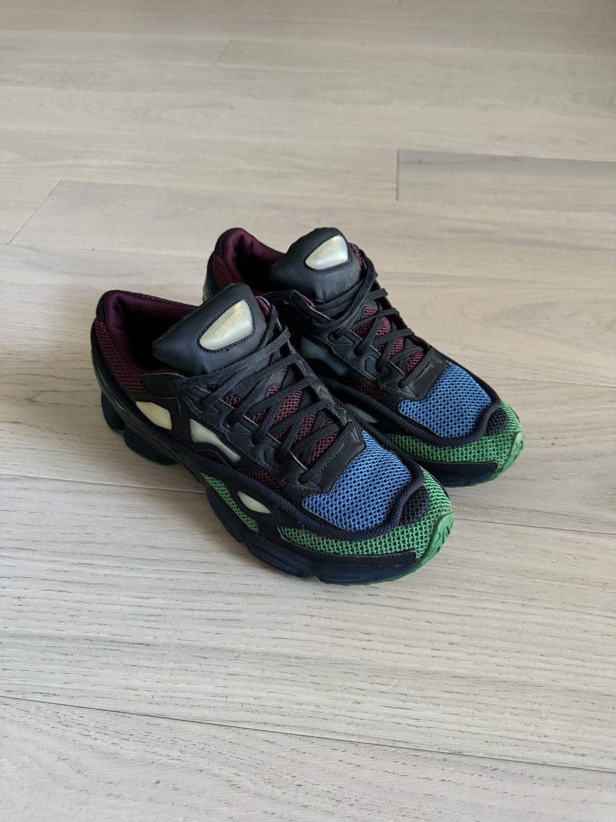Adidas × Raf Simons Adidas X Raf Simons Green Blue Ozweego 2 Runner Size US 9.5 / EU 42-43 - 2 Thumbnail