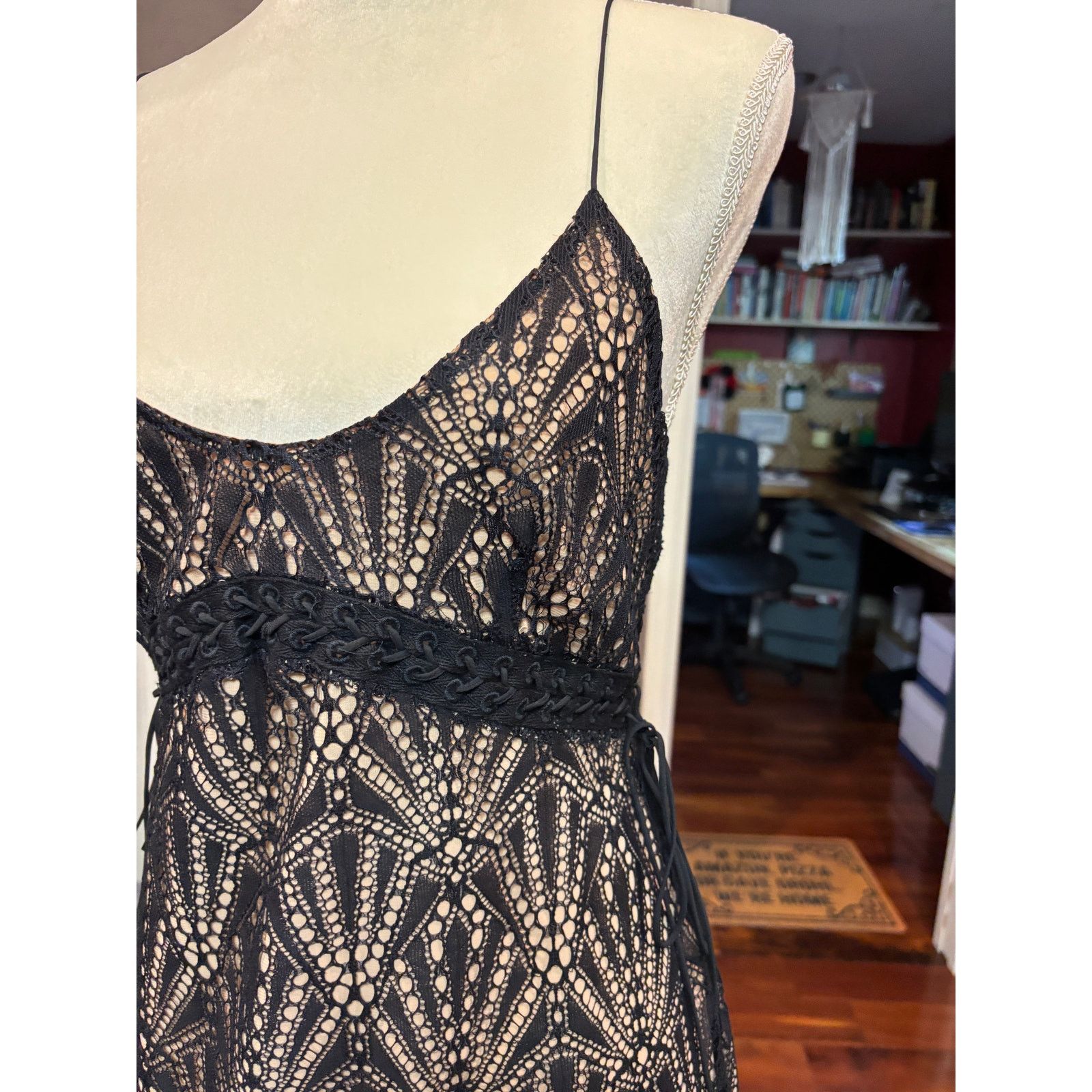 For Love & Lemons For Love and Lemons Black Lace Mini Dress Size L Size L / US 10 / IT 46 - 7 Thumbnail