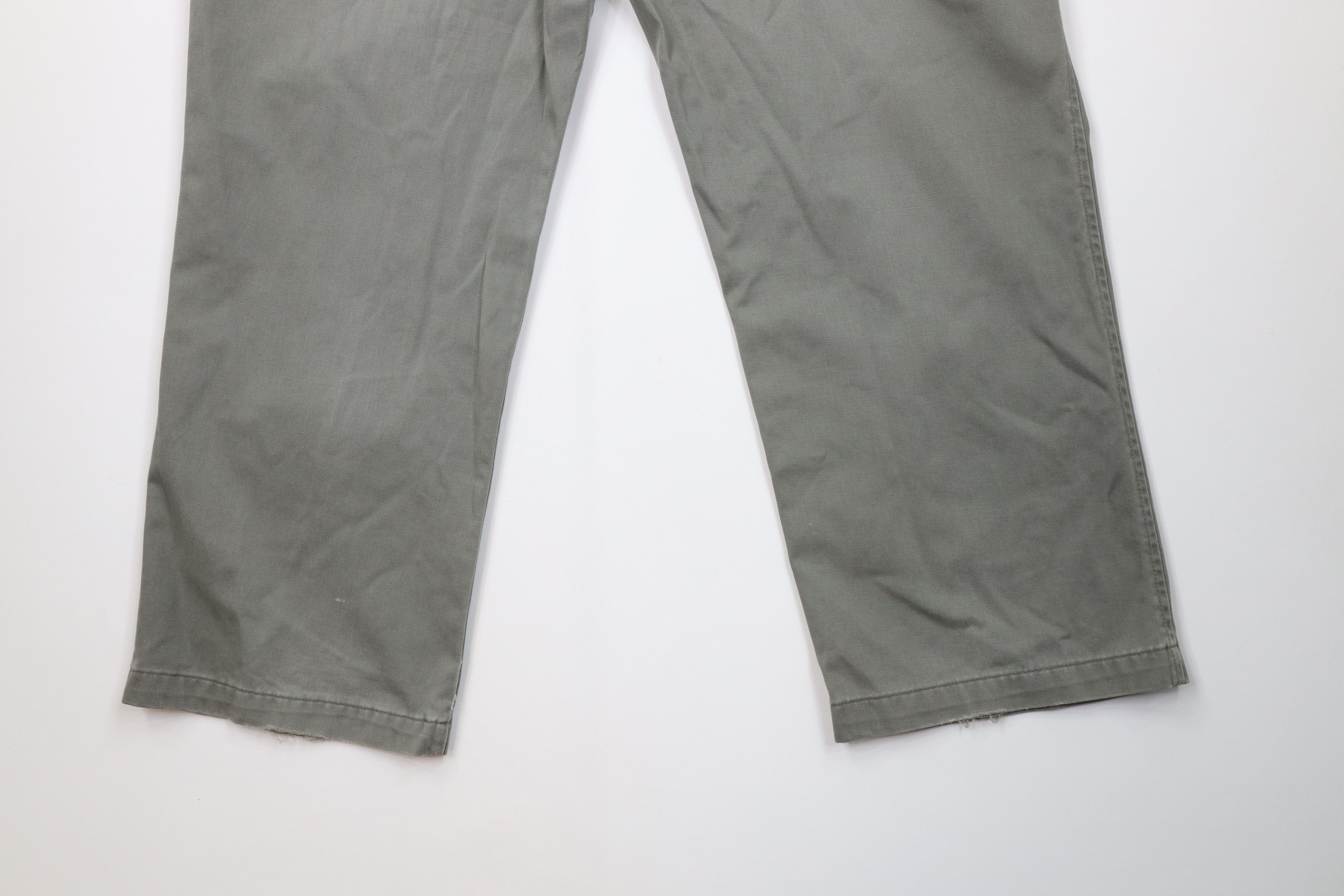 Eddie Bauer Vintage 90s Eddie Bauer Pleated Wide Leg Chino Pants Green Size US 40 / EU 56 - 16 Thumbnail