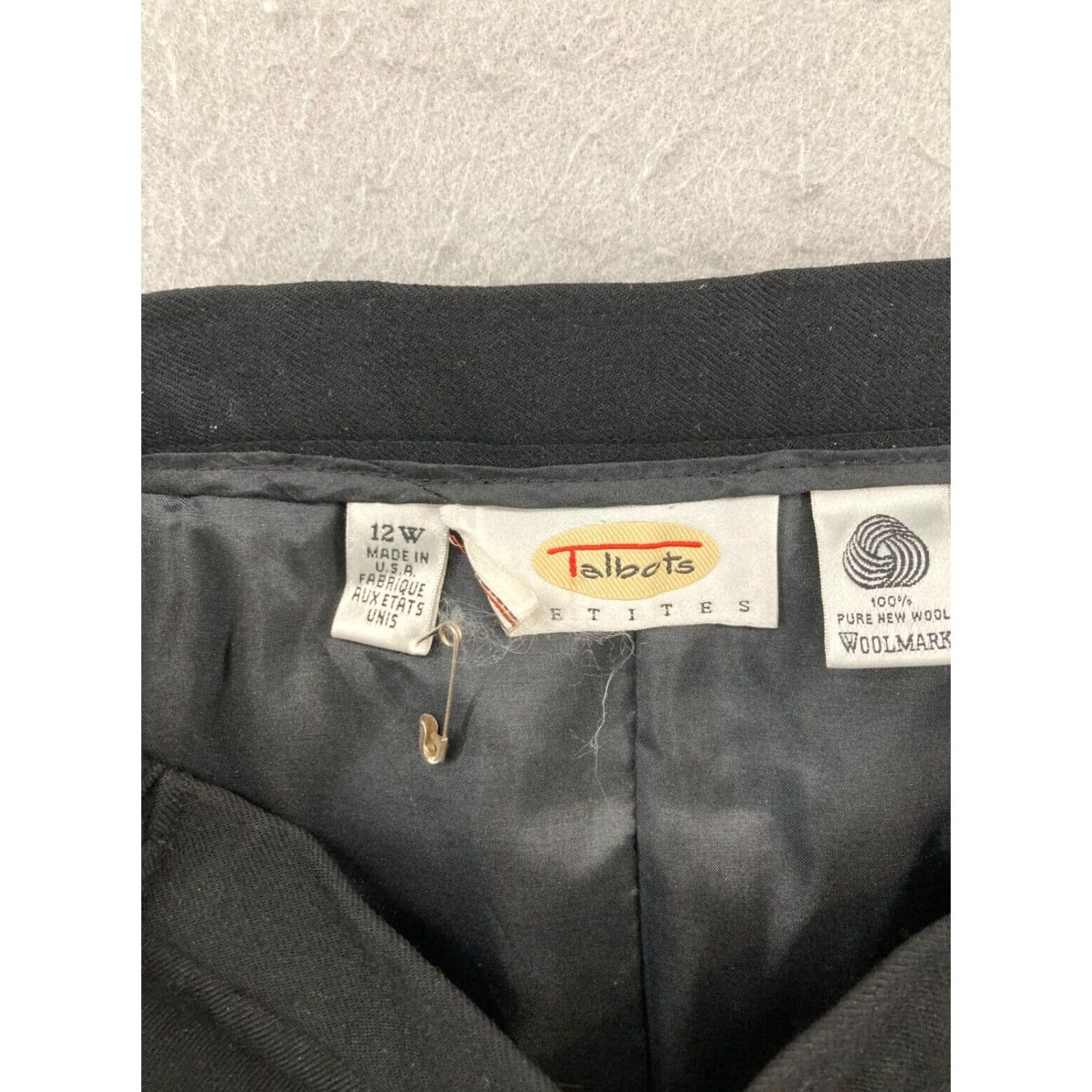 Talbots VINTAGE Talbots Skirt 12W Black Wool USA MADE Size 34" / US 12 / IT 48 - 7 Thumbnail