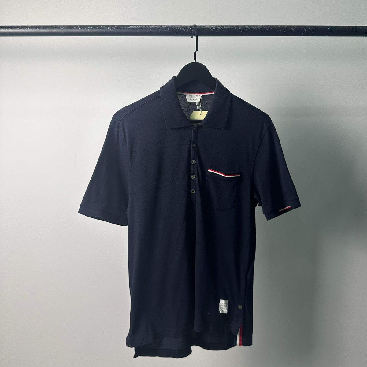 Thom Browne Polo Navy THOM BROWNE NAVY POLO SHIRT