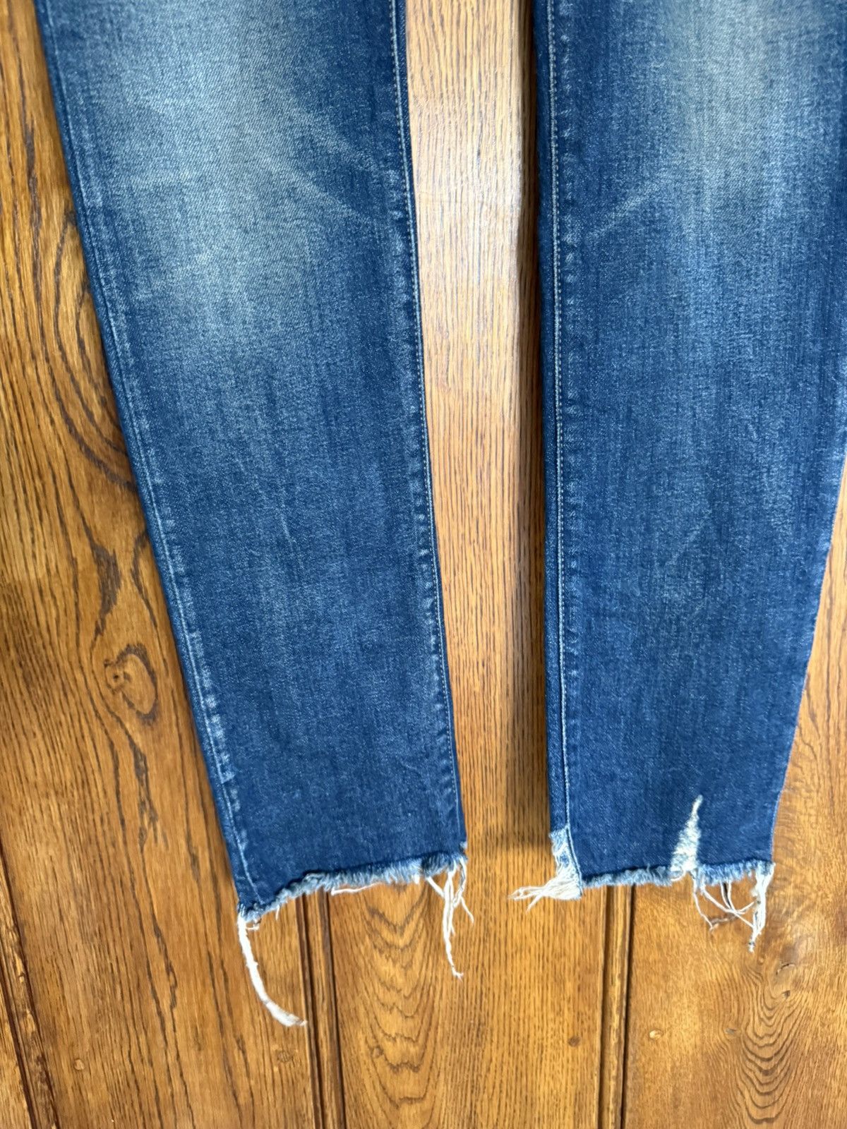 Saint Laurent Paris SS20 Saint Laurent raw hem crash denim Jeans d03 skinny slim Size US 30 / EU 46 - 14 Thumbnail