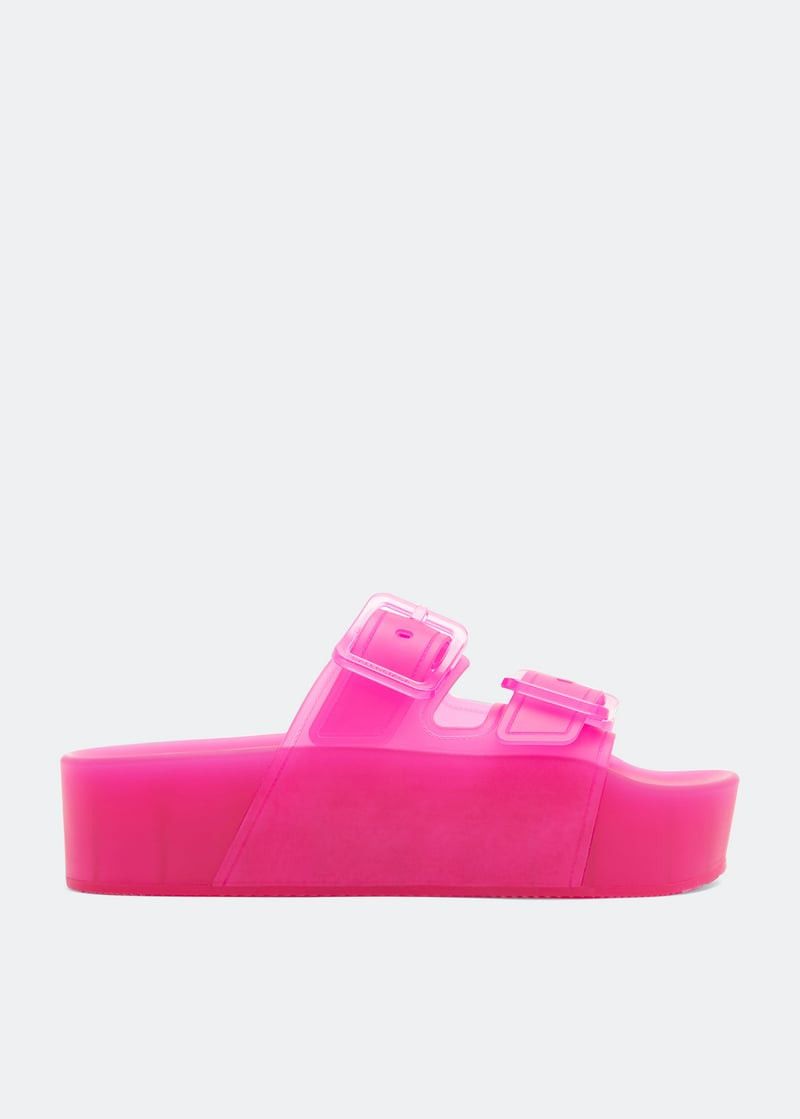 Balenciaga o1y0625 Rubber Slippers in Fuchsia Size US 7 / IT 37 - 1 Thumbnail