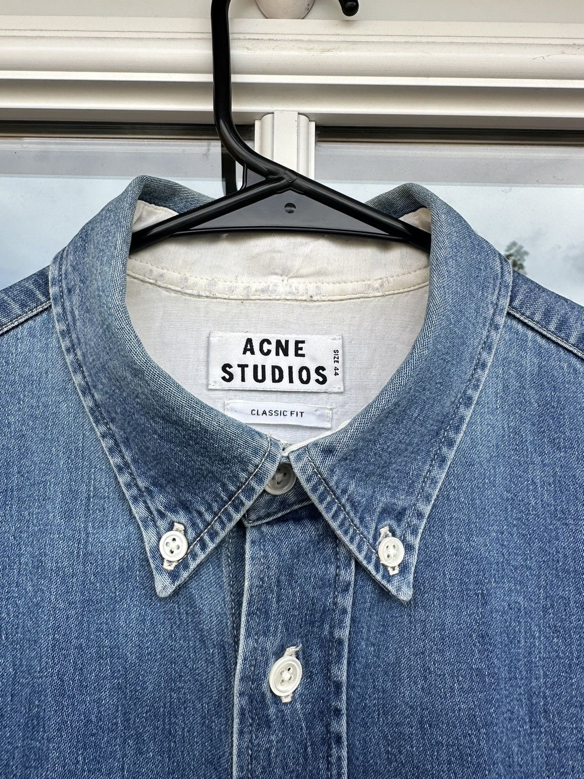 Acne Studios Acne Studios Bleached Denim Western Pocket Shirt Size US S / EU 44-46 / 1 - 6 Thumbnail