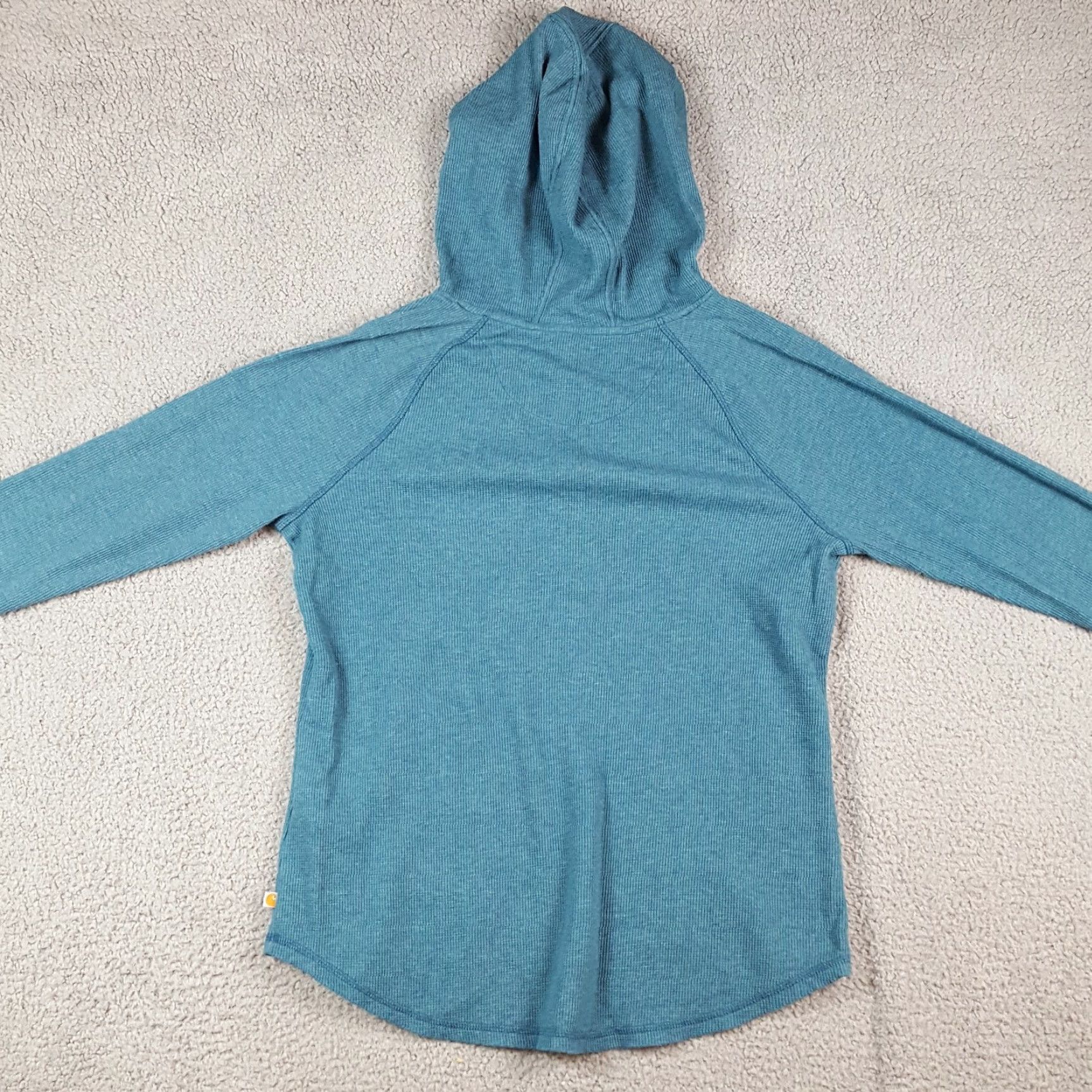 Carhartt VINTAGE Carhartt Hooded Thermal Shirt Blue L Women CH Size L / US 10 / IT 46 - 4 Thumbnail