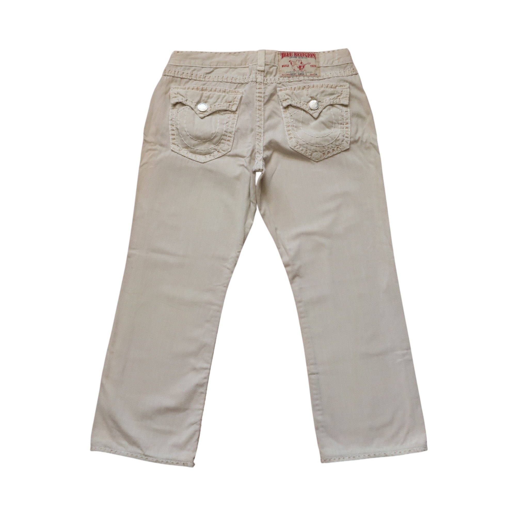 True Religion Vintage True Religion Ricky Super T Broken White Sz 42 Size US 42 / EU 58 - 2 Thumbnail