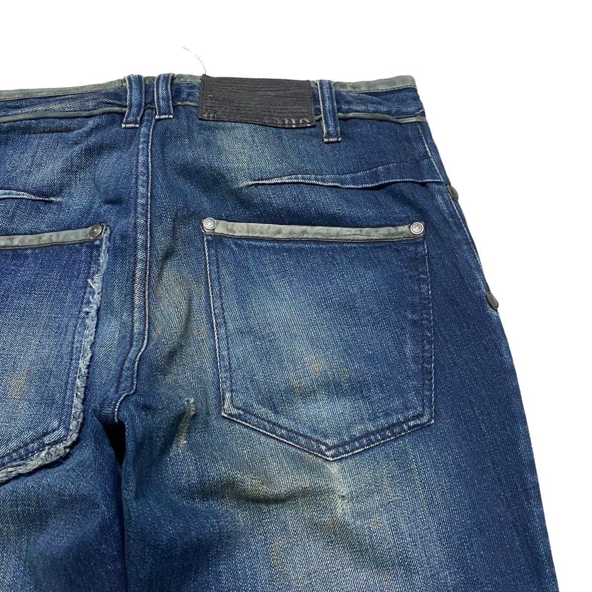 John Galliano John Galliano Leather Trimmed Denim Jeans Size US 31 - 11 Thumbnail