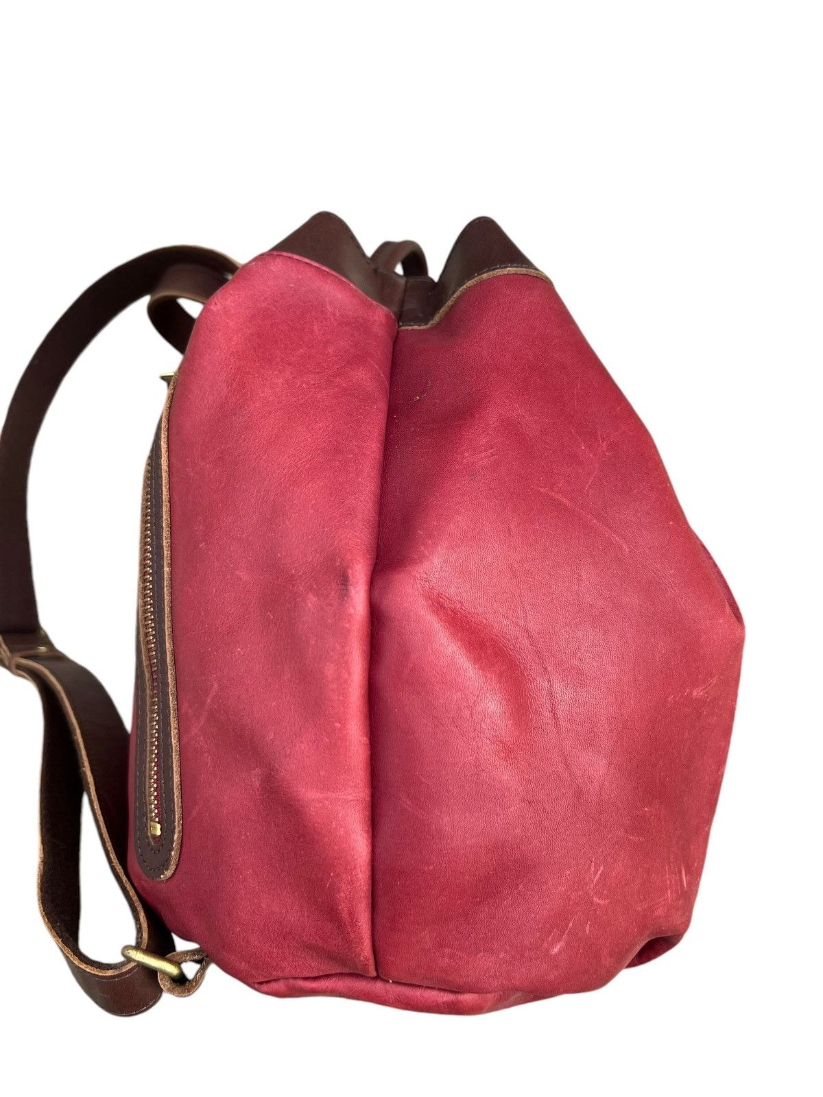 Leather Kissora Japan Scratches Patina Leather Mini Backpack Bag Size ONE SIZE - 15 Thumbnail
