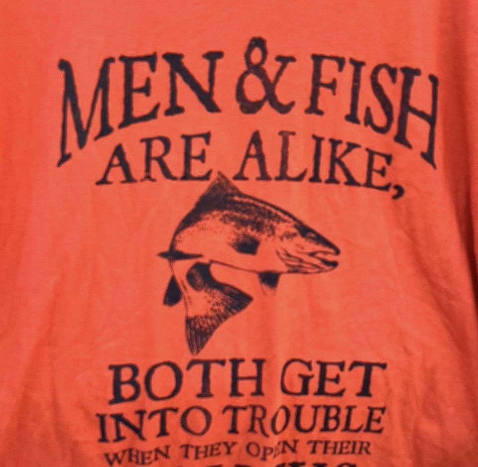 Field & Stream Field & Stream Orange Graphic 'Men & Fish' Short-Sleeve Tee Size US XL / EU 56 / 4 - 4 Thumbnail