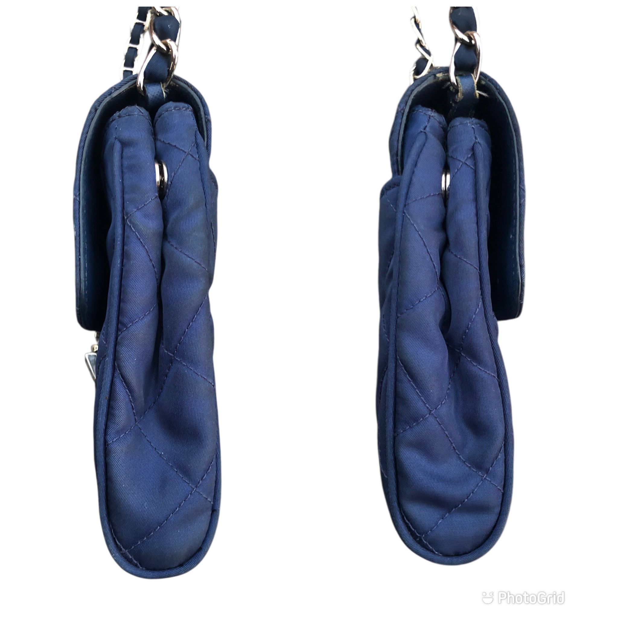 Prada 💯🔥PRADA MILANO Blues Tessuto Impuntu Chain Shoulder Bag Size ONE SIZE - 6 Thumbnail