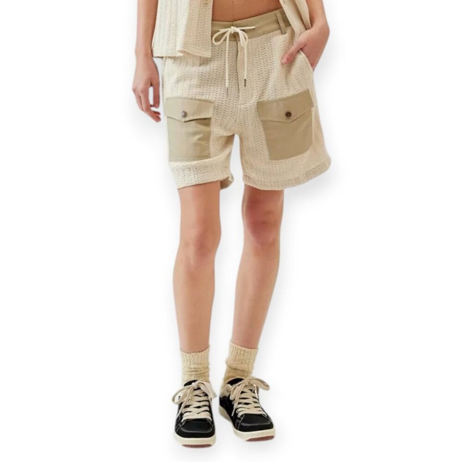 FRIED RICE Fried Rice Saturday Loose Utility Knit Cargo Shorts NWOT Size US 31 - 11 Thumbnail