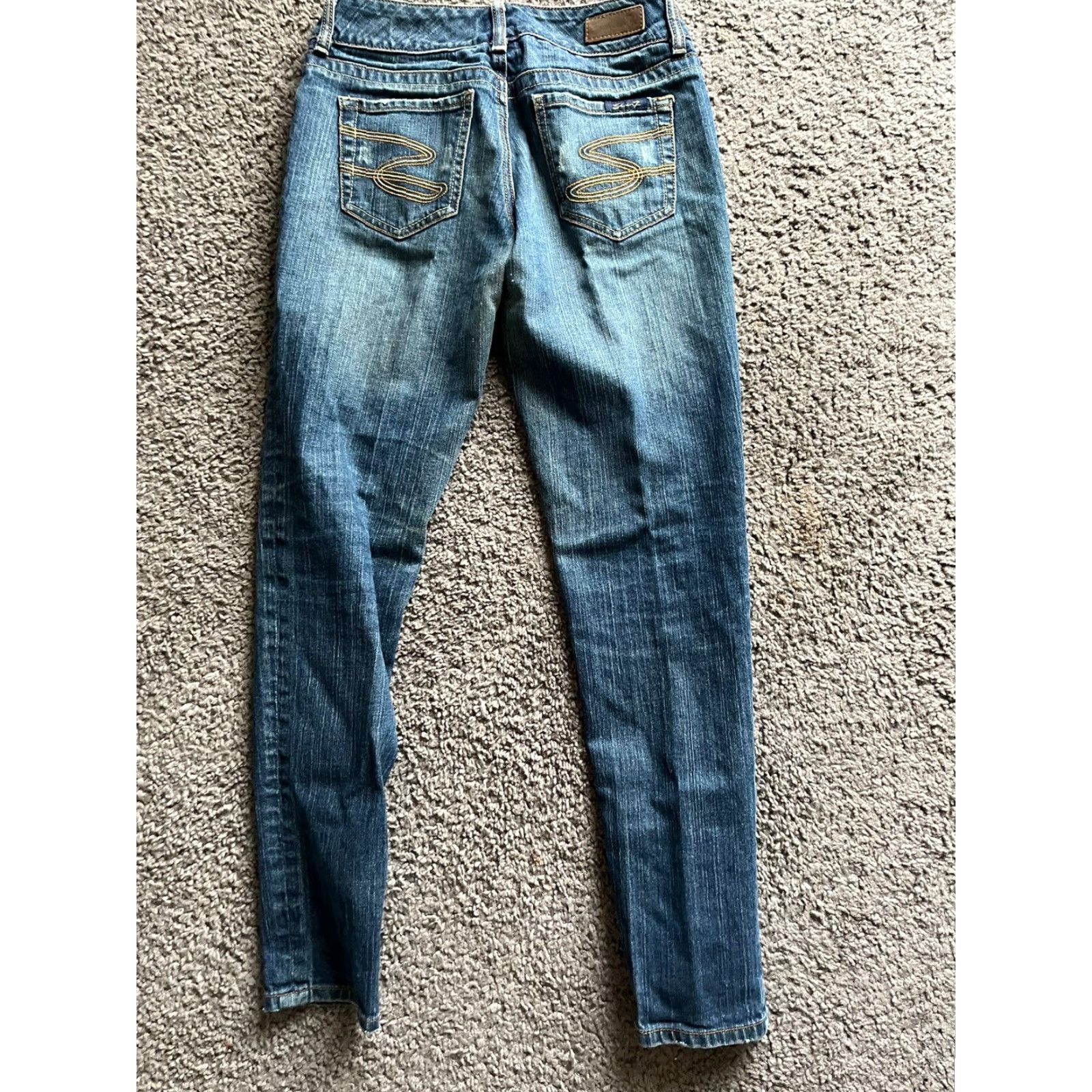 Vintage Seven7 Sz 26 Skinny Jeans Ankle Tapered Blue Dark Wash Women Size 26" / US 2 / IT 38 - 3 Thumbnail