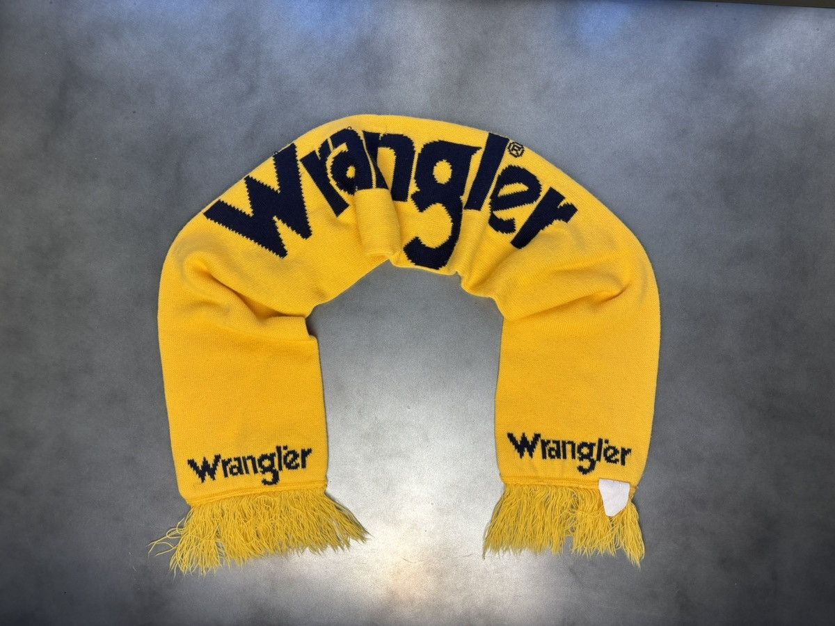 Vintage × Wrangler 1980s Wrangler Scarf 80s Vintage Wrangler Jeans Winter Rodeo Size ONE SIZE - 19 Thumbnail