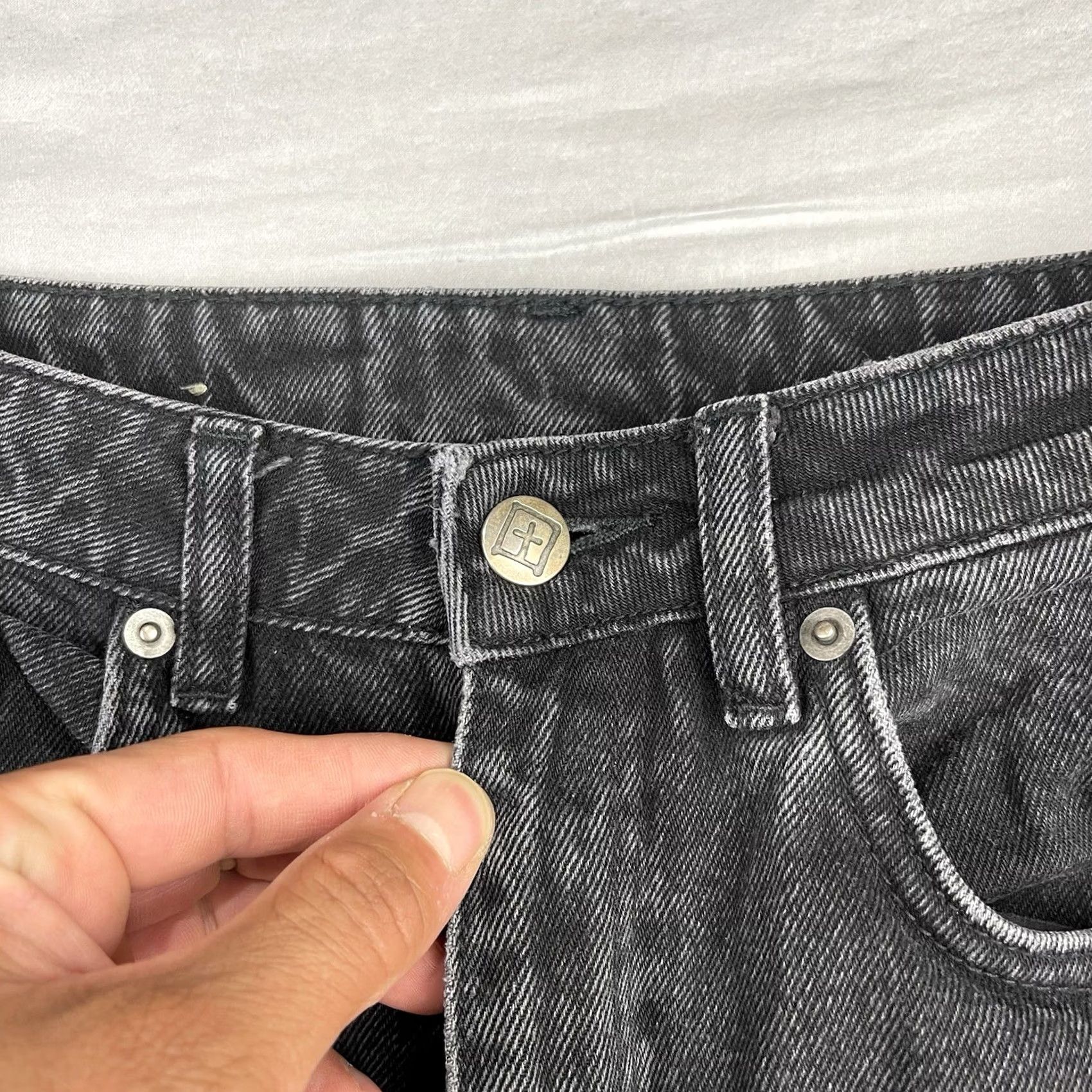 Ksubi Ksubi Jeans Womens 27 Fits 27x26 Black High Waisted Straight 5-Pocket Denim NB Mens Womens Girls Size 27" / US 4 / IT 40 - 6 Thumbnail