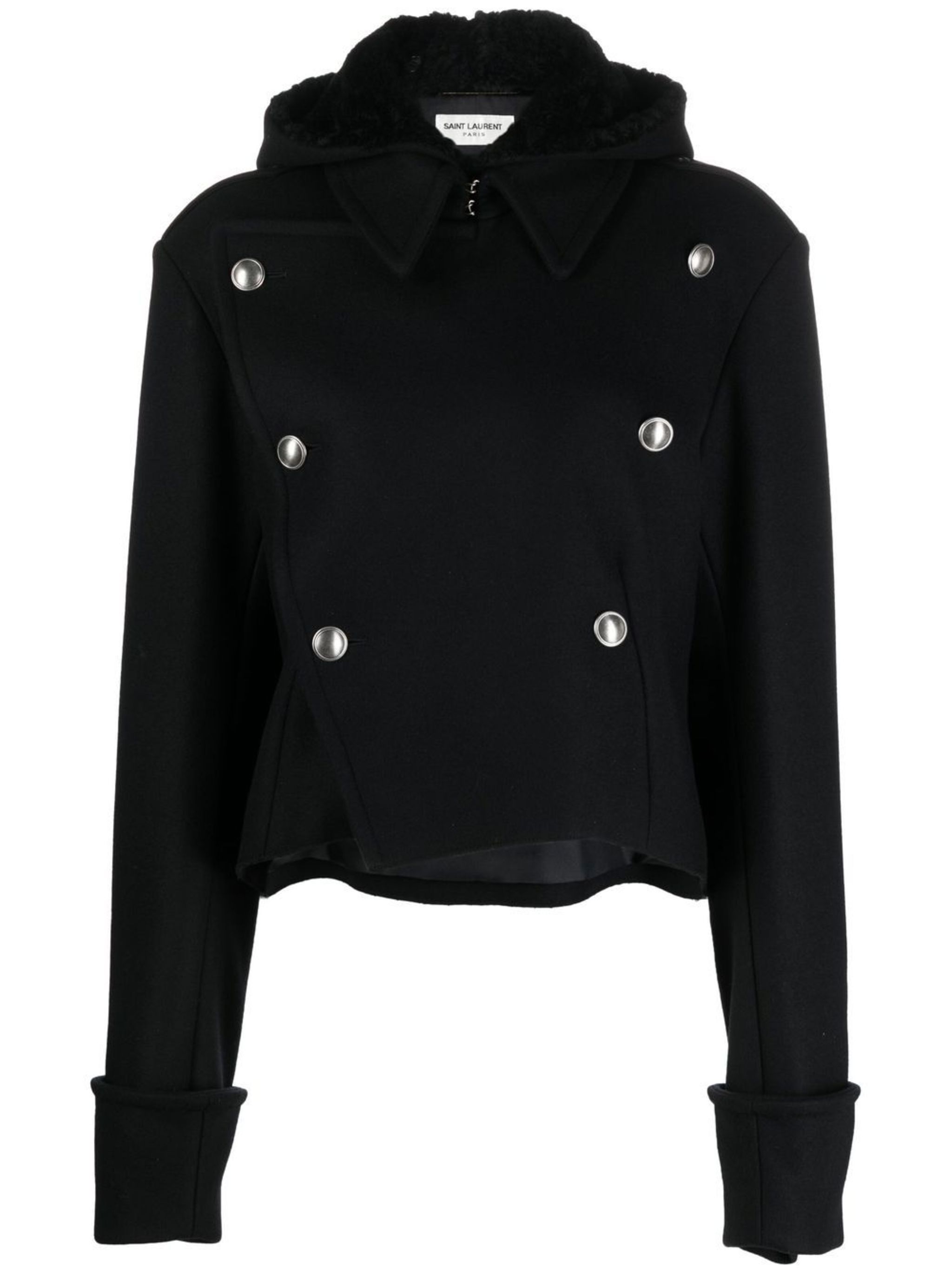 Saint Laurent Paris o1bcso1str1124 Jacket in Black Size XL / US 12-14 / IT 48-50 - 1 Thumbnail