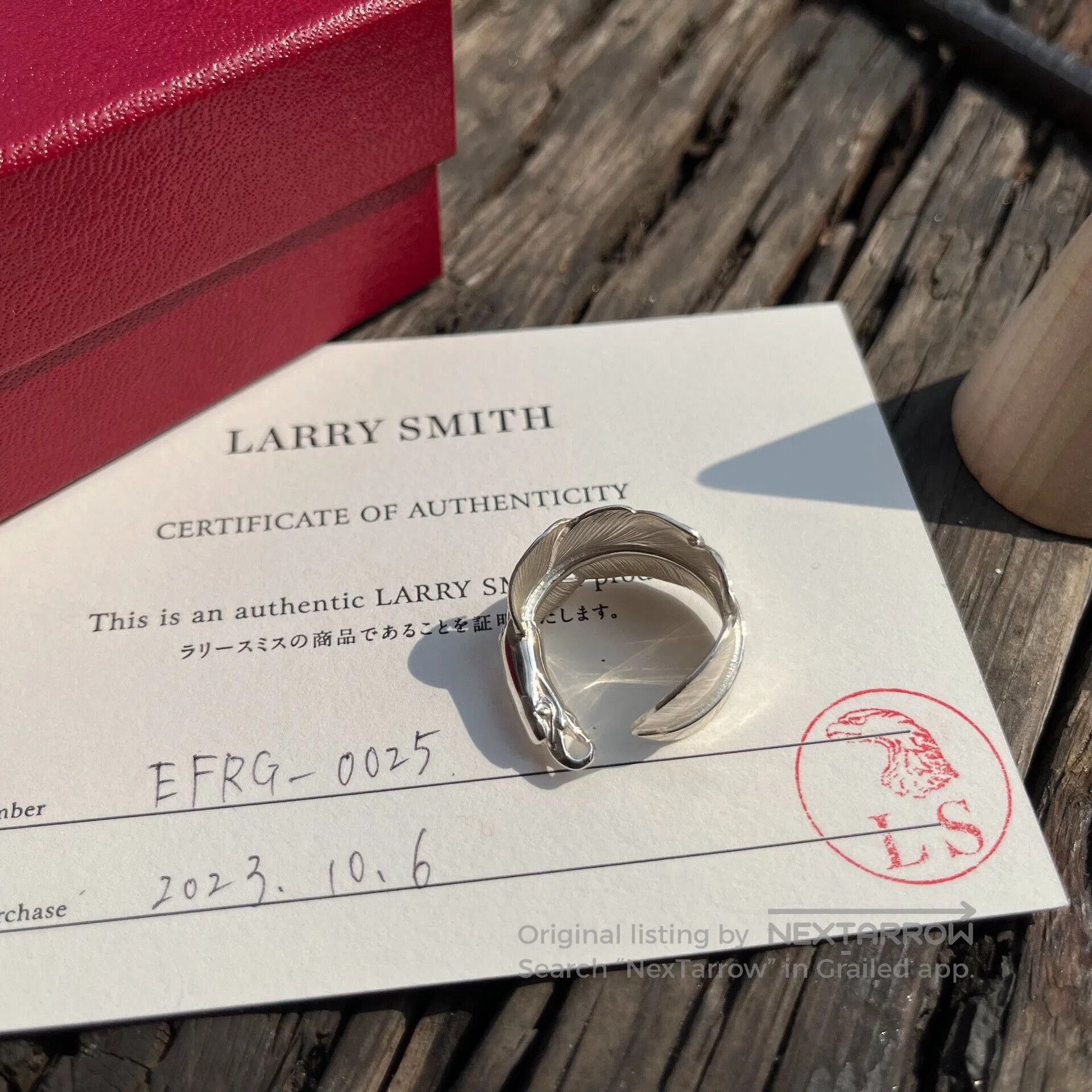 Larry Smith larry smith eagle feather ring with box. Size ONE SIZE - 5 Thumbnail