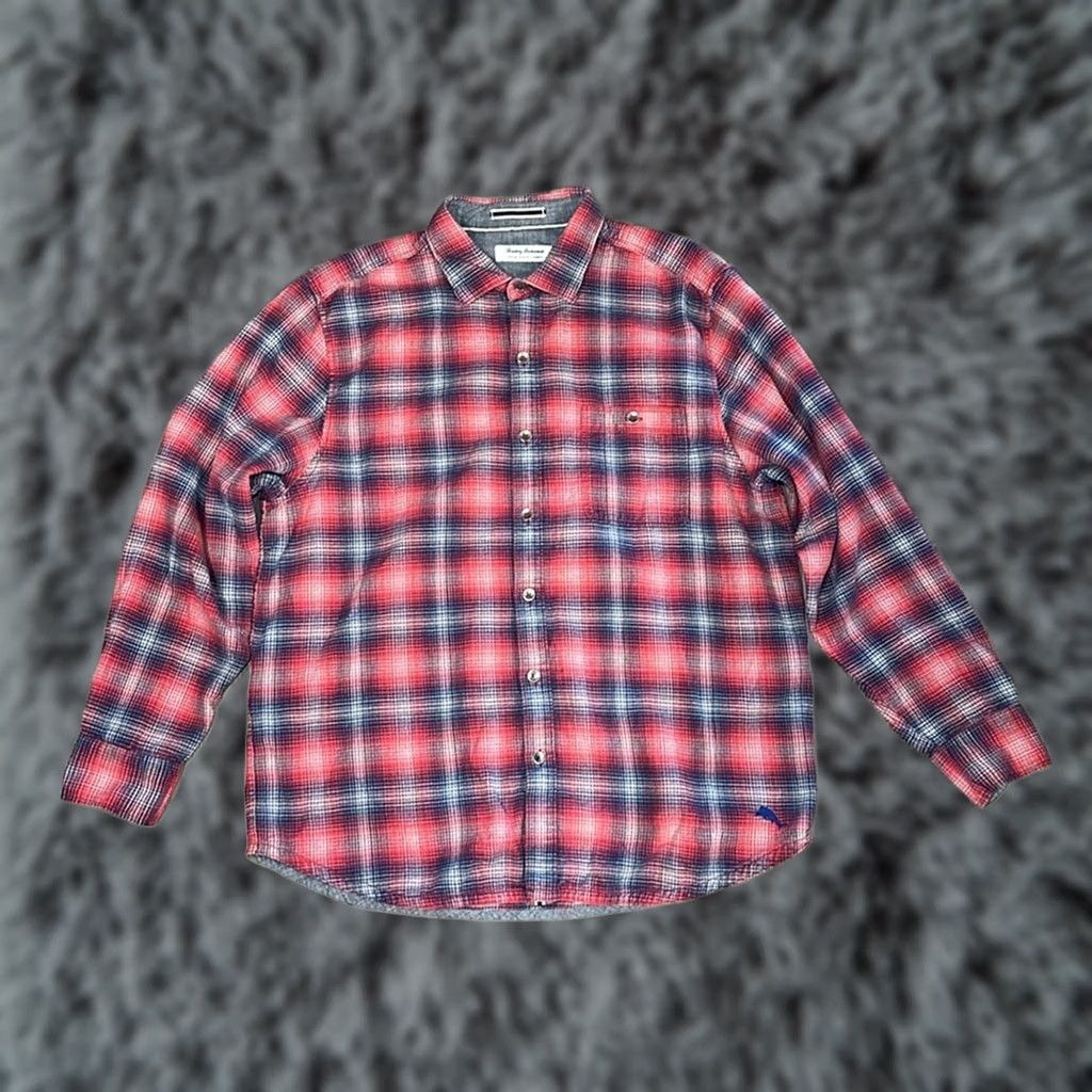 Tommy Bahama VINTAGE Tommy Bahama Canyon Beach Flannel Long Sleeve Button Down Shirt Mens Large Red Size US L / EU 52-54 / 3 - 1 Thumbnail