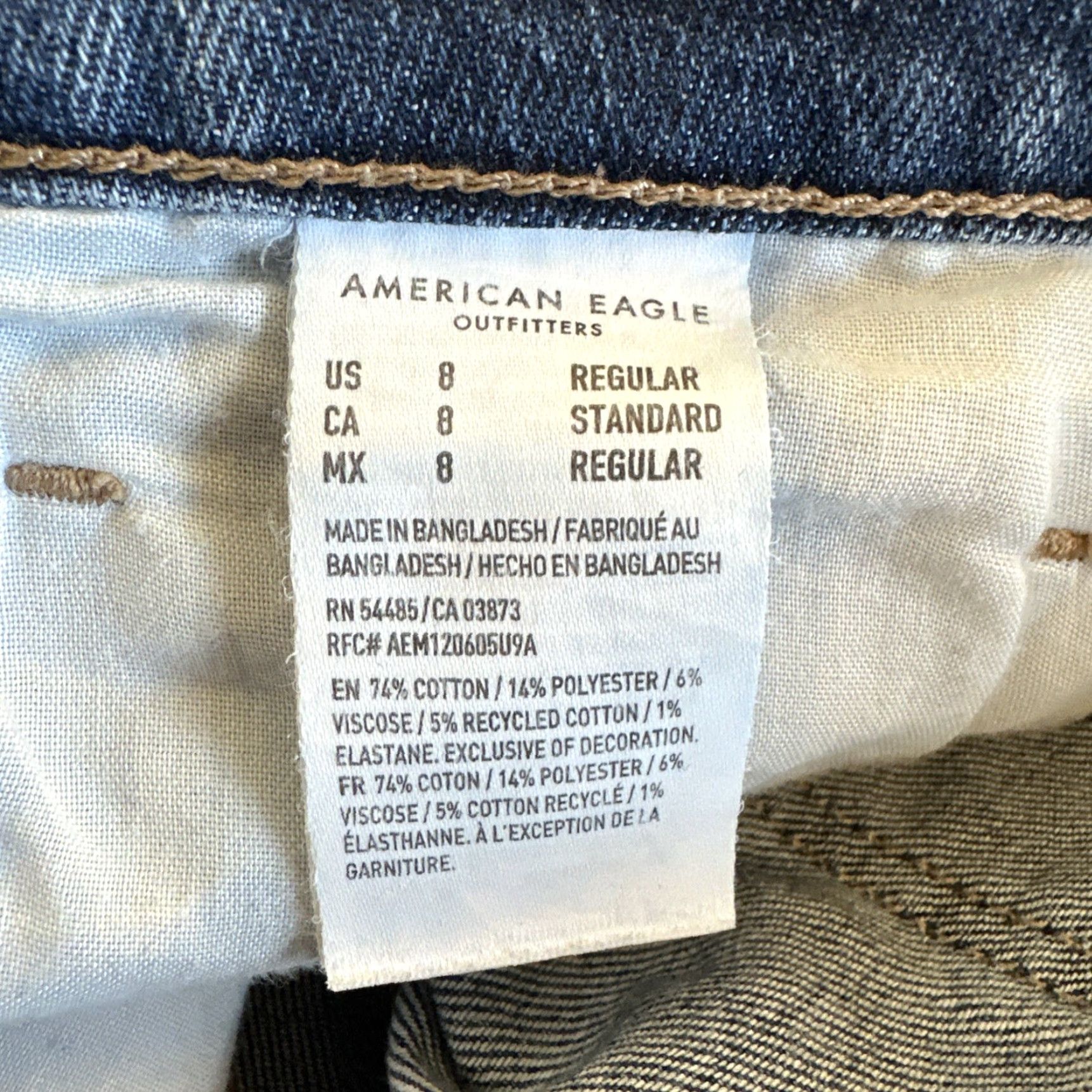 American Eagle Outfitters American Eagle Jeans Womens Size 8 Reg Blue Mom Jean Stretch Denim High Rise Size 30" / US 8 / IT 44 - 7 Thumbnail