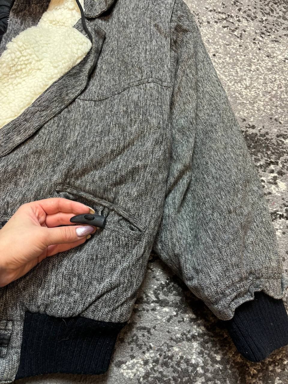 Vintage Vintage Y2K Retro Sheepskin Fuzzy Fur Collar Bomber Size US S / EU 44-46 / 1 - 3 Thumbnail