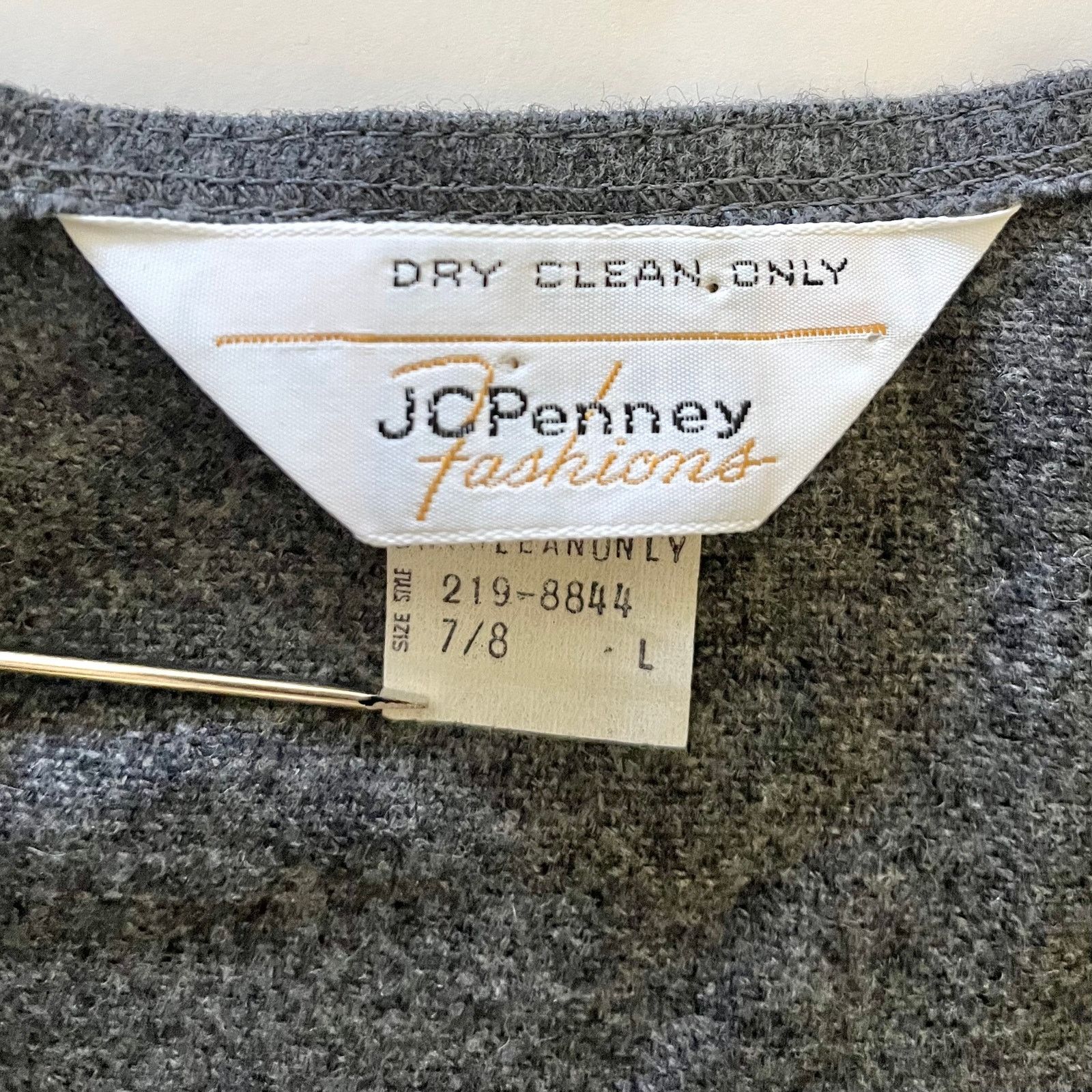 JCPenney × Vintage Vintage 70s JCPenney Gray Sleeveless Midi Wide-Leg Jumpsuit Size 27" / US 4 / IT 40 - 4 Thumbnail