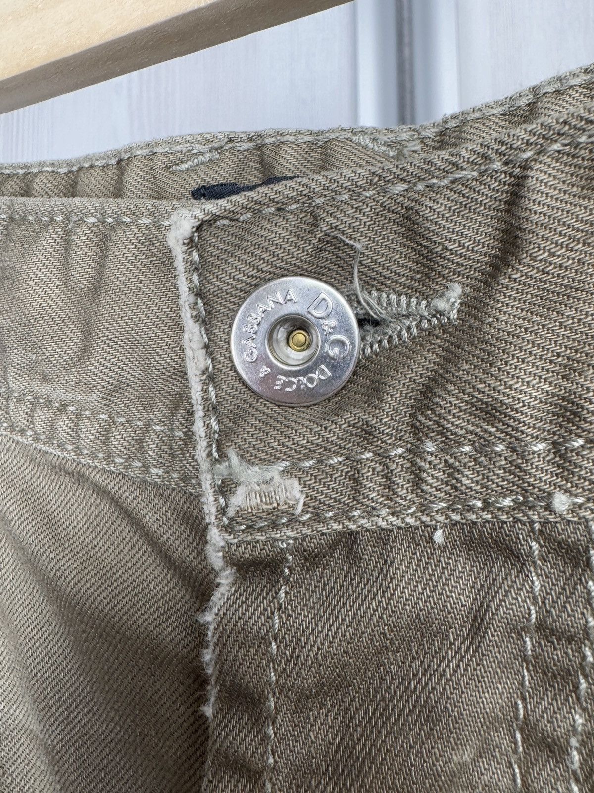 Dolce & Gabbana Magic Regular Straight Leg khaki beige jeans