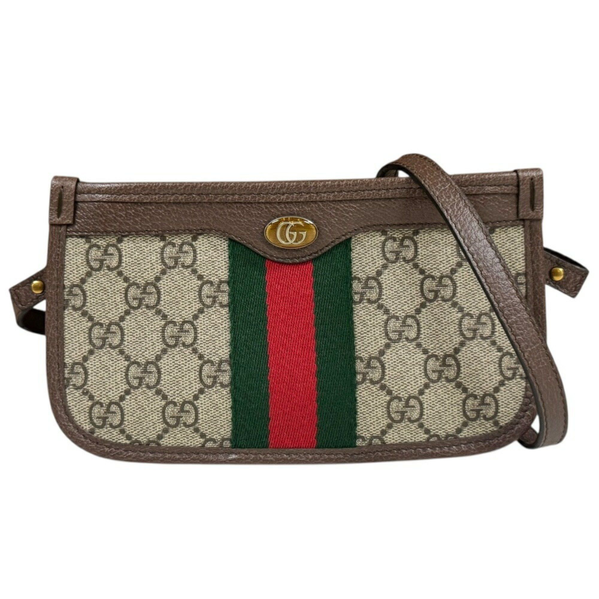 Gucci Ophidia Shoulder Bag in GG Supreme Canvas (625753) Beige Women's