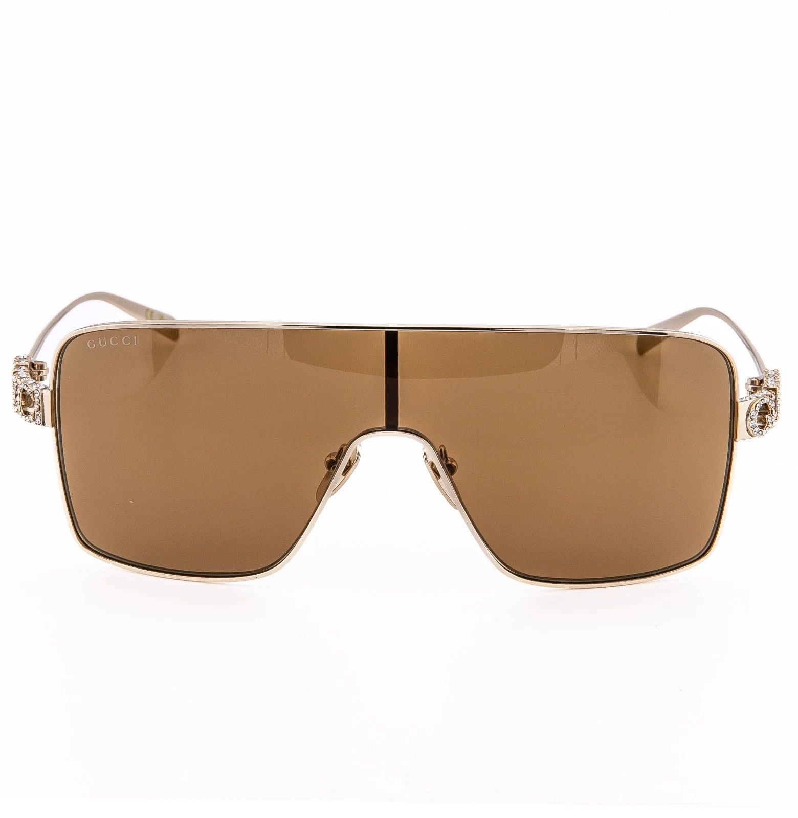 Gucci GUCCI 1936 Gg1936S Gold Brown Crystal Logo Unisex Metal 003 Size ONE SIZE - 4 Thumbnail