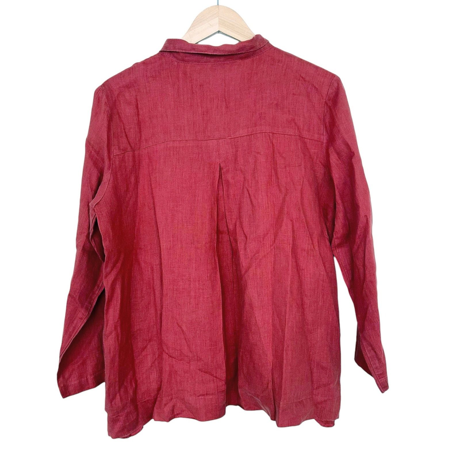 Other Citron Santa Monica Orange Butterfly Linen Button Front Top Size M / US 6-8 / IT 42-44 - 5 Thumbnail