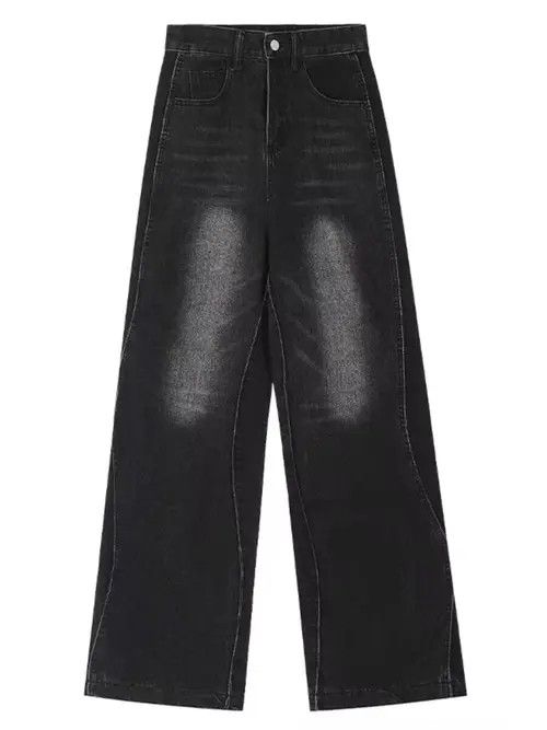 VIBE Vintage washed black rippled rare jeans Size US 34 / EU 50 - 7 Thumbnail