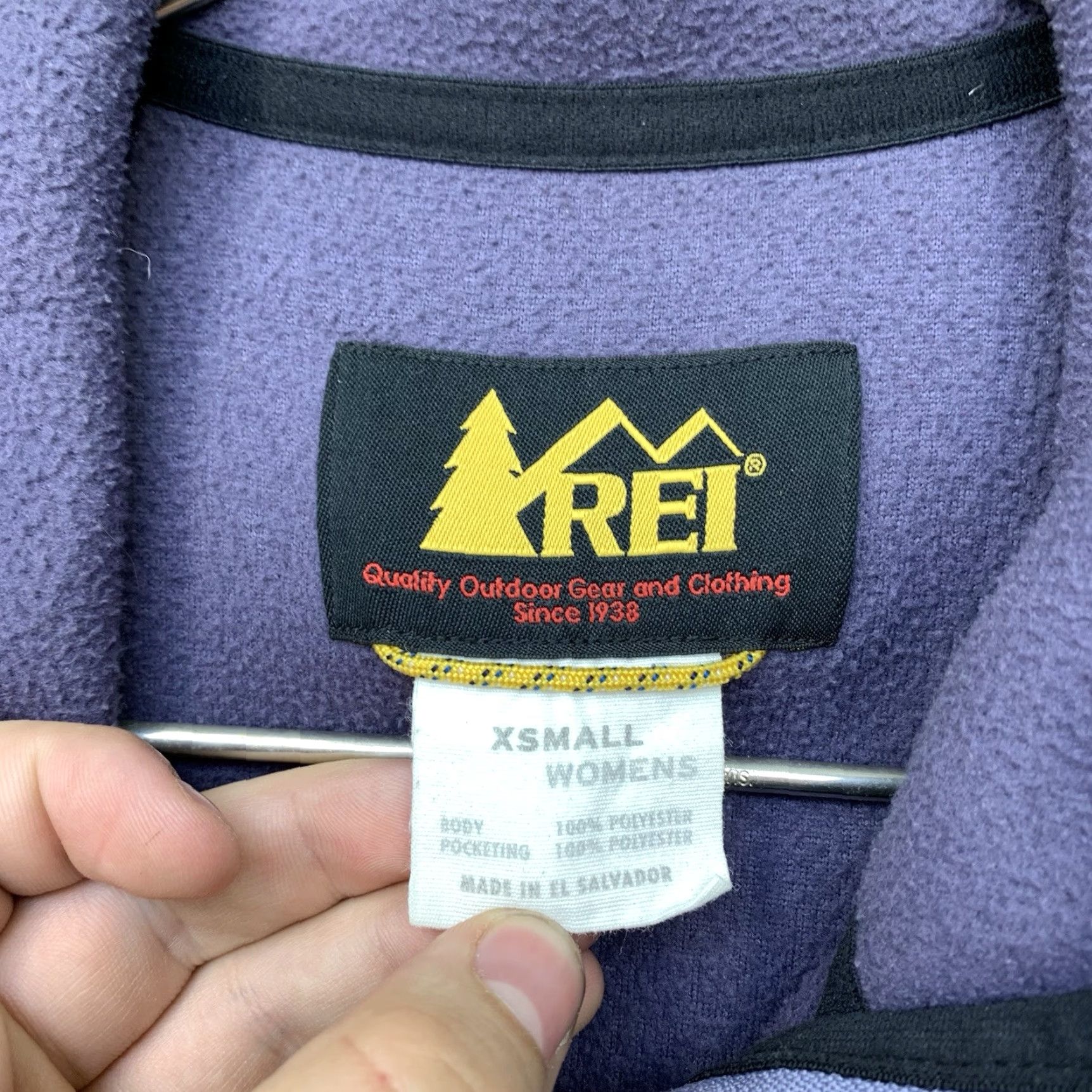 Vintage REI Fleece Jacket Womens XS Purple 1/4 Zip Pockets Hiking Outdoor Jacket Size XS / US 0-2 / IT 36-38 - 3 Thumbnail