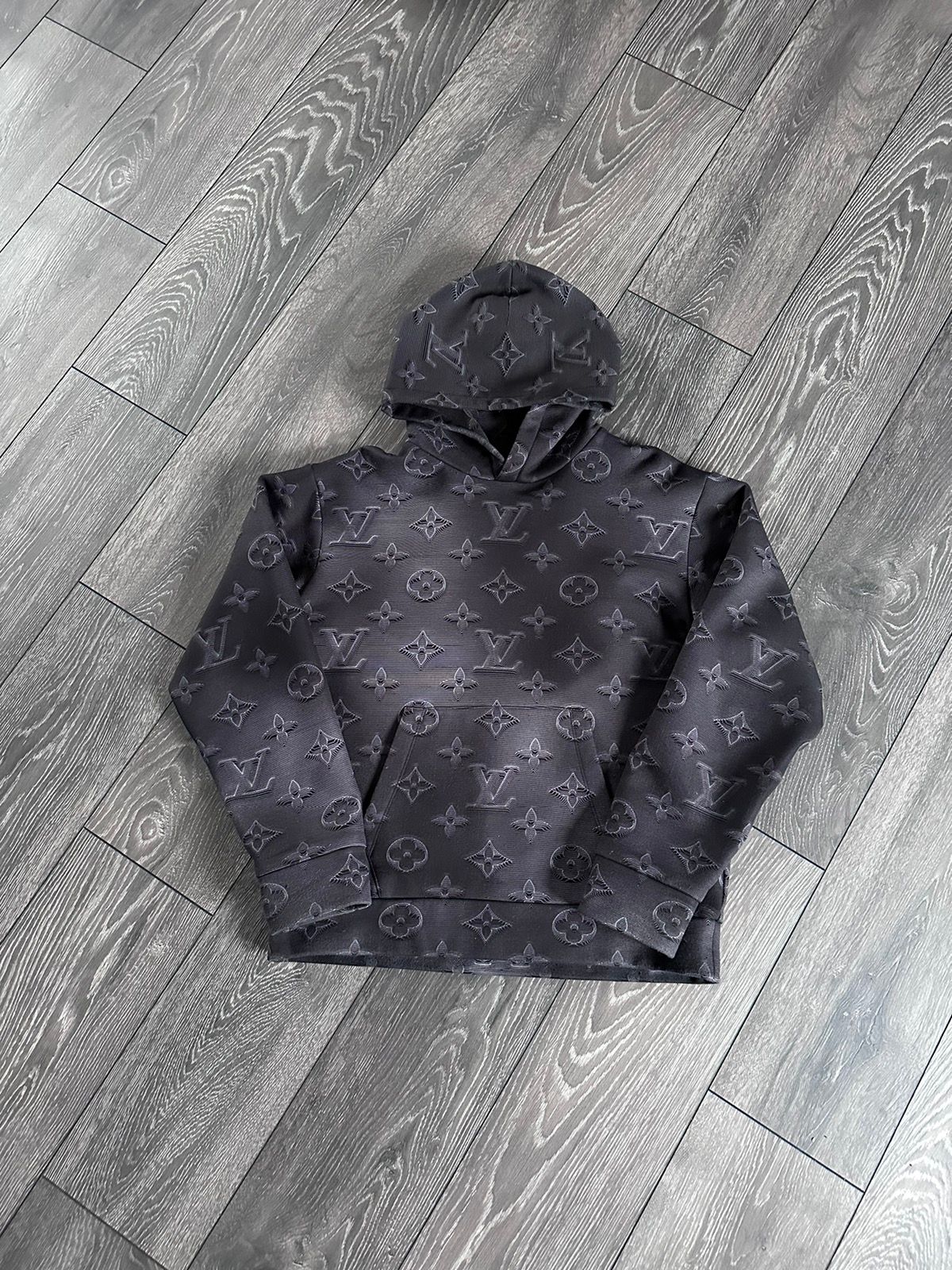 Pre-owned Louis Vuitton 2054 Monogram Hoodie In Grey
