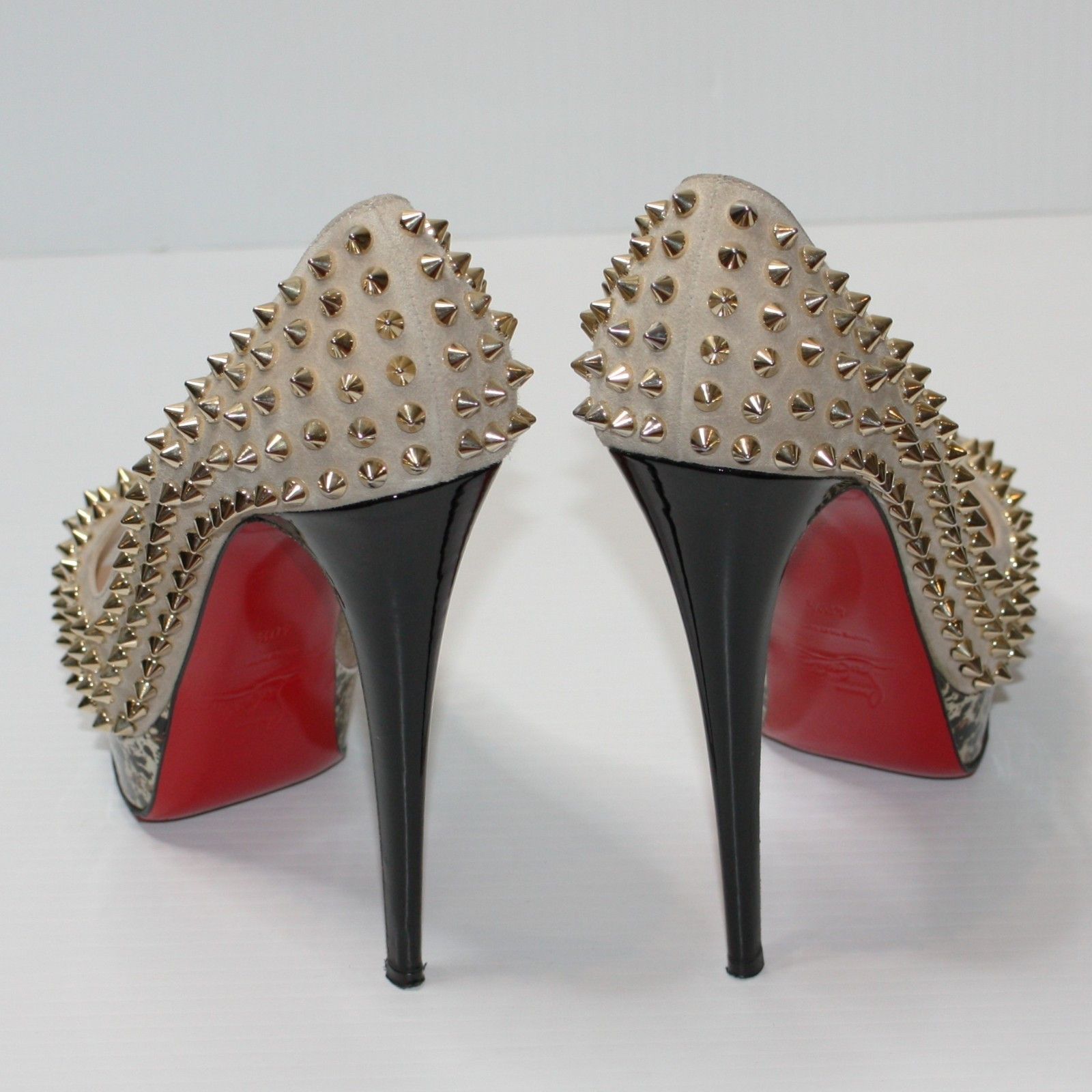 Christian Louboutin Platform Lady Peep Spike Studded Shoes in EU 40.5 / US 10.5 Size US 10.5 / IT 40.5 - 7 Thumbnail