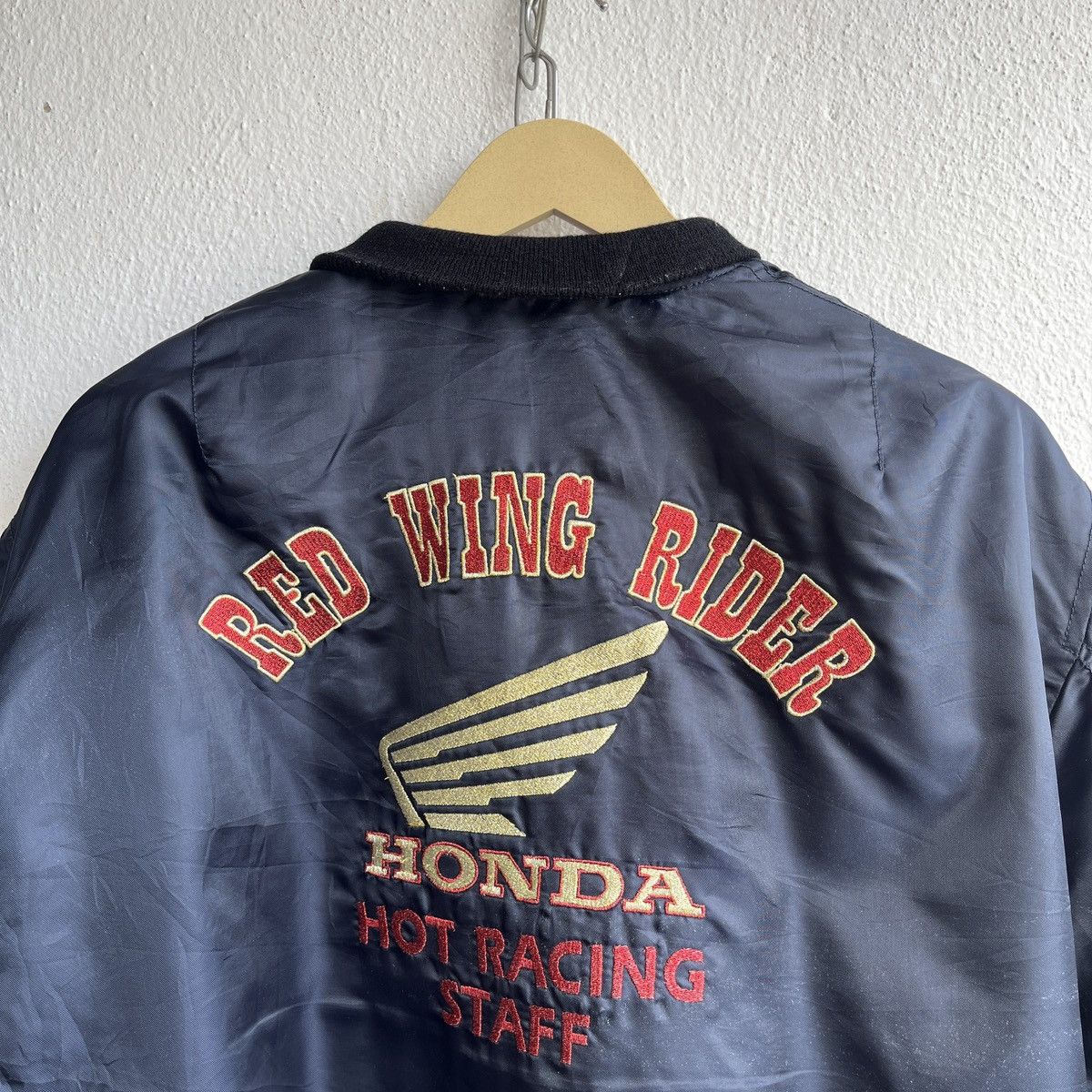 Honda × Vintage VINTAGE 80s HONDA HOT RACING STAFF BOMBER JACKET Size US L / EU 52-54 / 3 - 20 Thumbnail