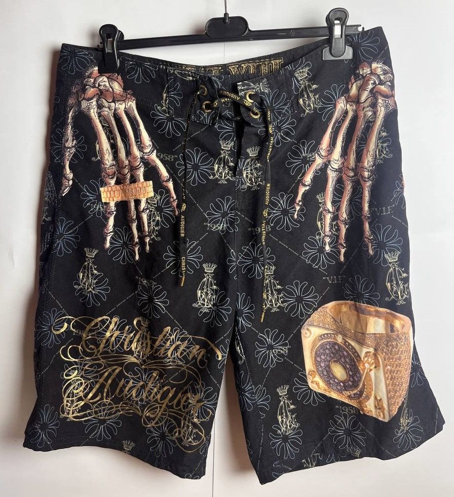 Christian Audigier × Ed Hardy Christian Audigier Ed Hardy Rare Print Shorts Size 32 Size US 32 / EU 48 - 2 Thumbnail