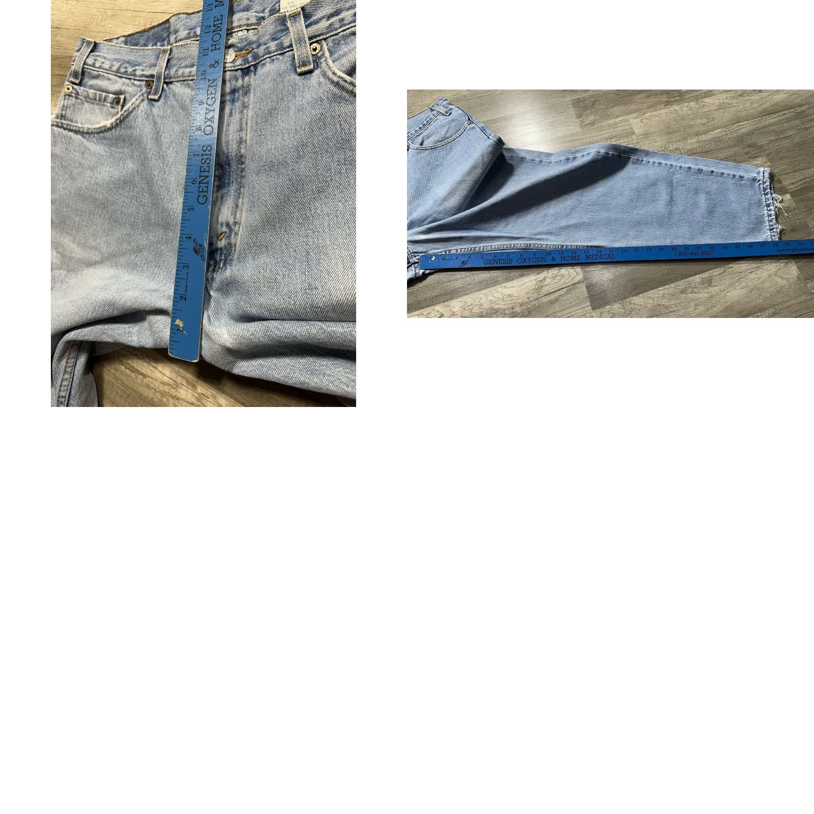 Levi's VINTAGE Levi’s 550 Jeans Straight Leg Relaxed Fit Light Wash 35 X 28.5 Mens Levi's 550 80s 90s Grunge Logo USA Jeans Size US 35 - 11 Thumbnail