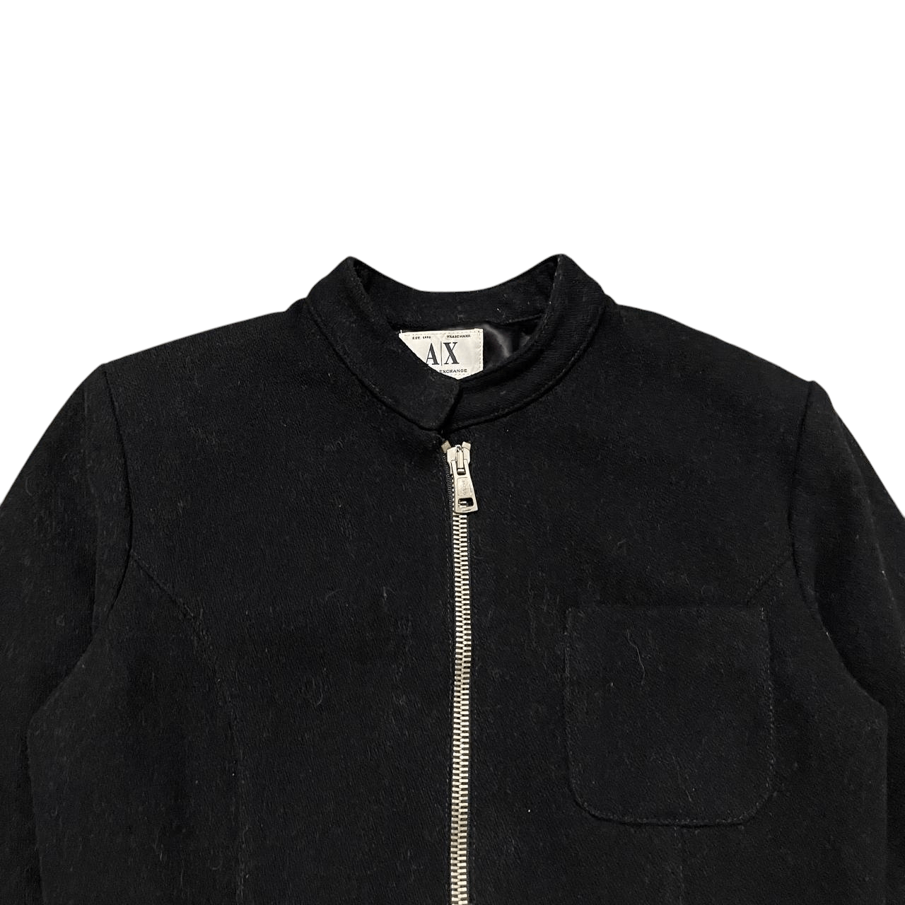 Armani Exchange Vintage A|X Armani Exchange Wool Cropped Jacket Size M / US 6-8 / IT 42-44 - 2 Thumbnail