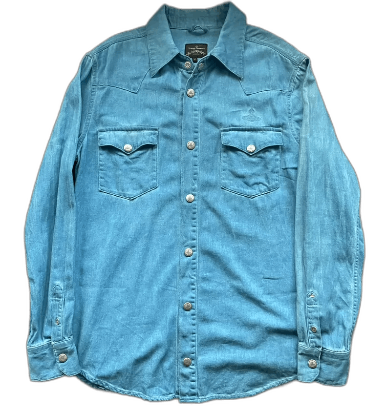 Vivienne Westwood Vivienne Westwood Distressed Denim Shirt - dmc Size M / US 6-8 / IT 42-44 - 1 Thumbnail