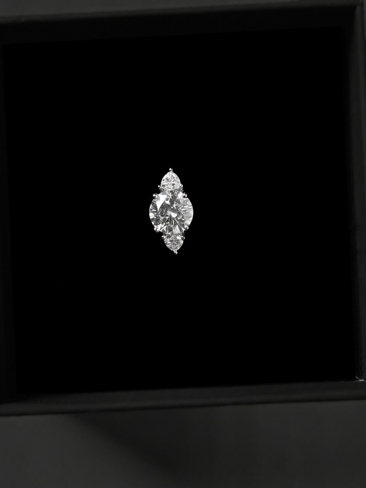 Other Moissanite Solitaire Ring with Platinum Overlay D Colour VVS Size ONE SIZE - 6 Thumbnail