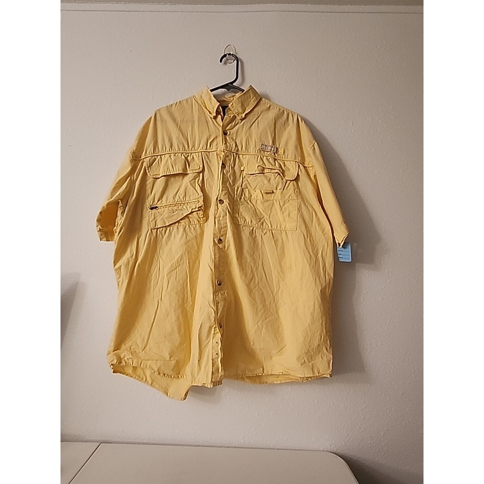 Reel Legends Reel Legends Shadester Short Sleeve Shirt Yellow Men's Sz L Size US L / EU 52-54 / 3 - 10 Thumbnail