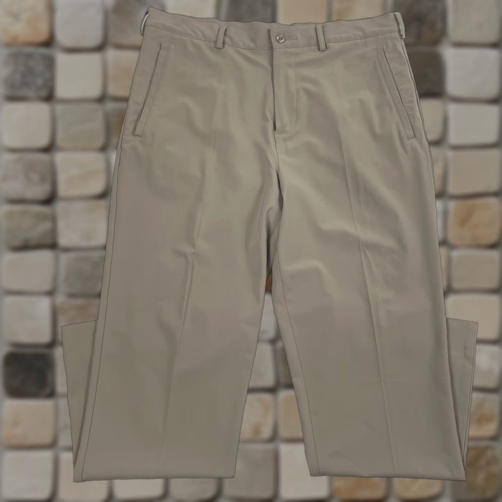 Nike Nike Pants Mens 34 x 30 Beige Golf Straight Leg Flat Front Stretch Outdoors Tan Size US 34 / EU 50 - 1 Thumbnail