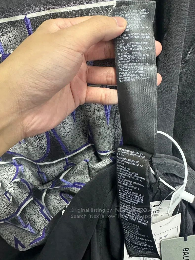 Balenciaga Balenciaga Distressed Black Diamond Print Size US S / EU 44-46 / 1 - 7 Thumbnail